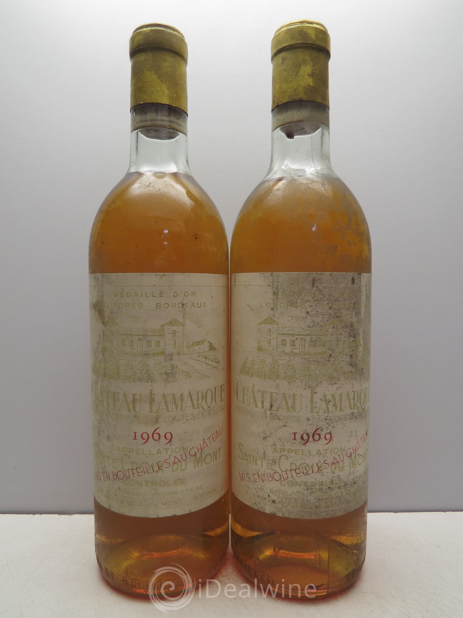 Bordeaux Lamarque Sainte Croix du Mont 1969 - Posten von 2 Flaschen - 0