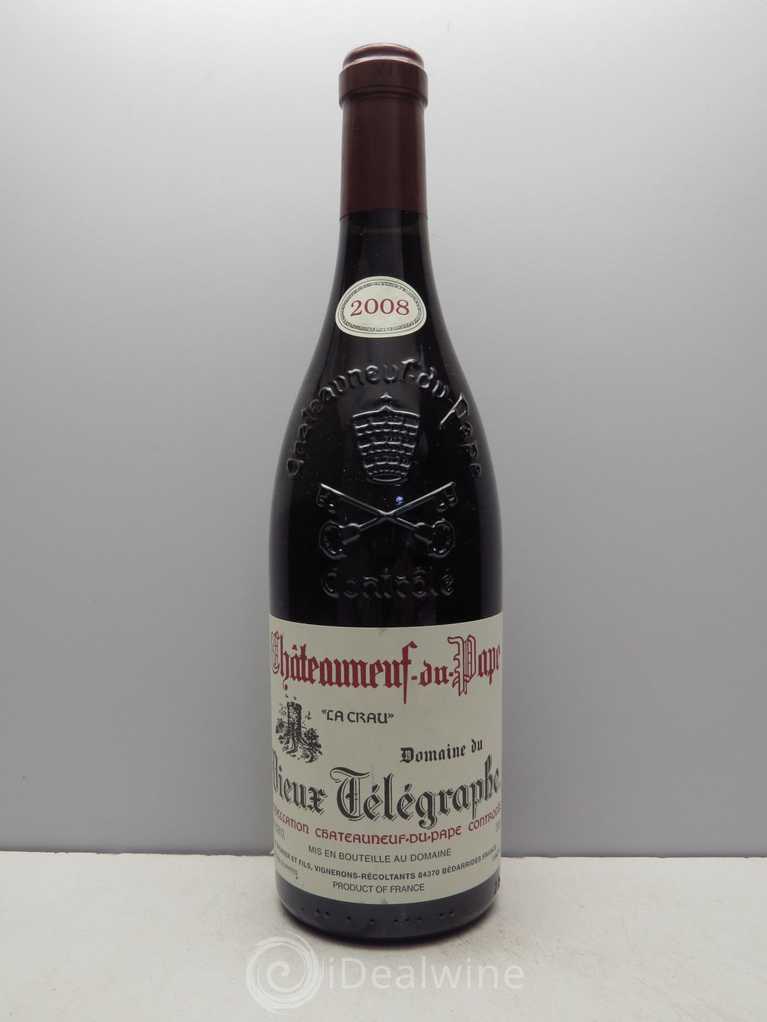Châteauneuf-du-Pape Vieux Télégraphe (Domaine du) Vignobles Brunier 2008 - Lot de 1 bouteille - 0