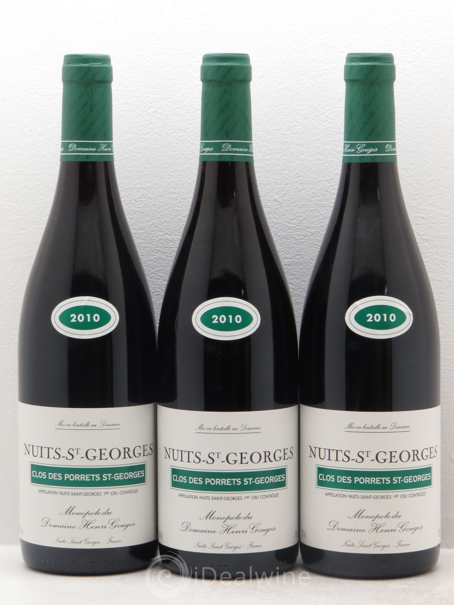Nuits-Saint-Georges 1er Cru Clos des Porrets St Georges Henri Gouges 2010 - Posten von 3 Flaschen - 0