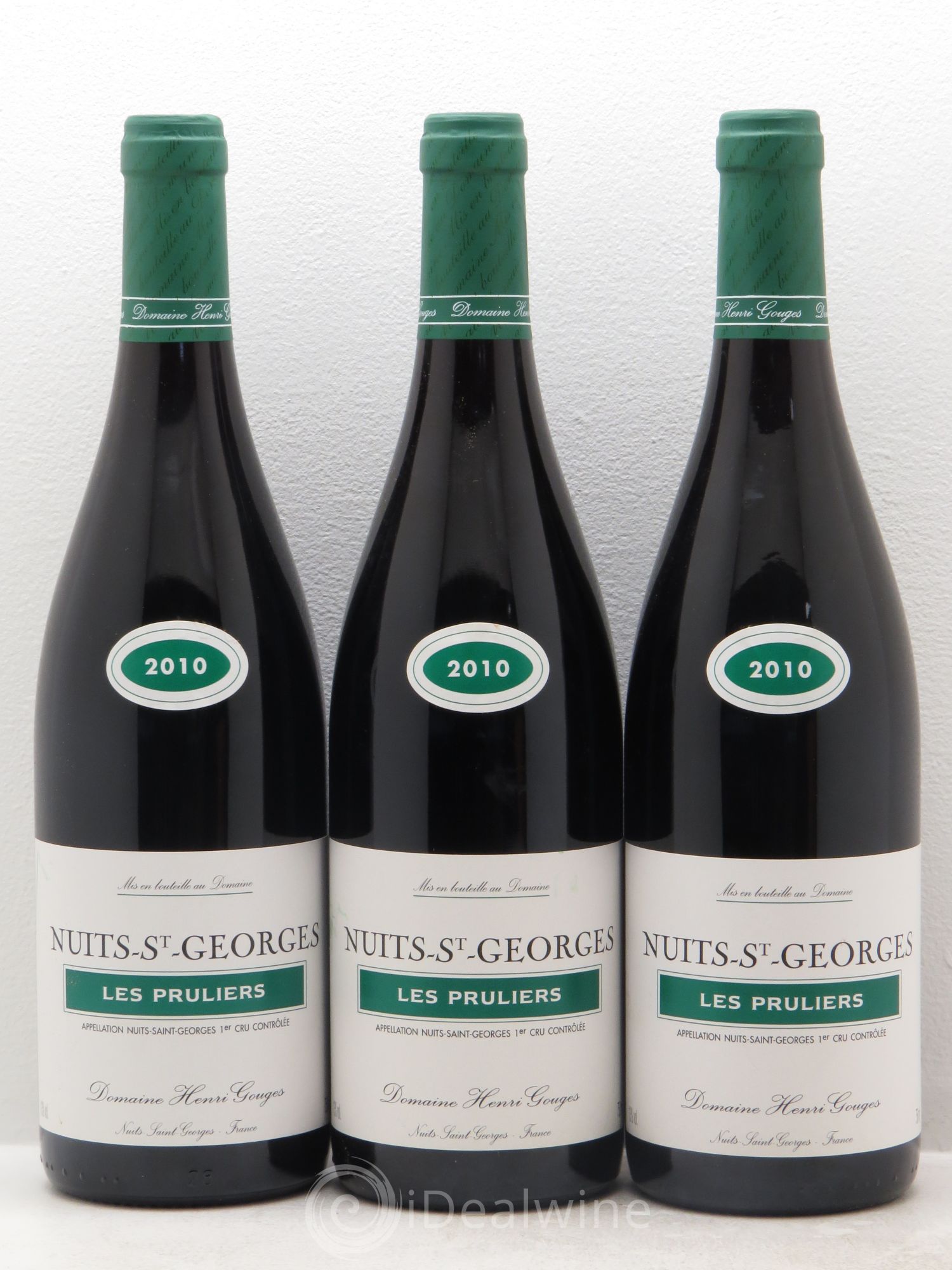 Nuits-Saint-Georges 1er Cru Les Pruliers Henri Gouges 2010 - Posten von 3 Flaschen - 0