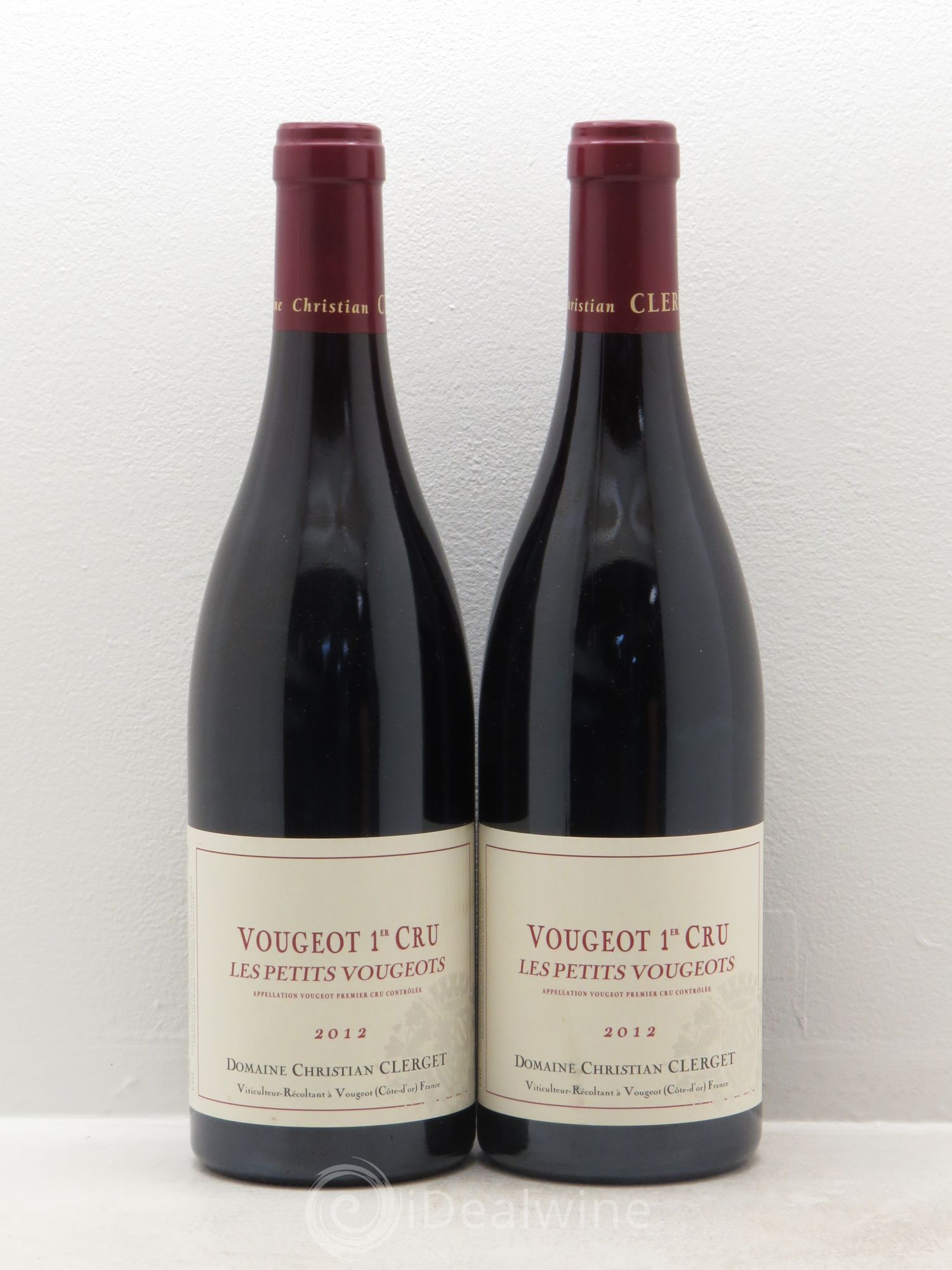 Vougeot 1er Cru Les Petits Vougeot Christian Clerget 2012 - Lot de 2 bouteilles - 0