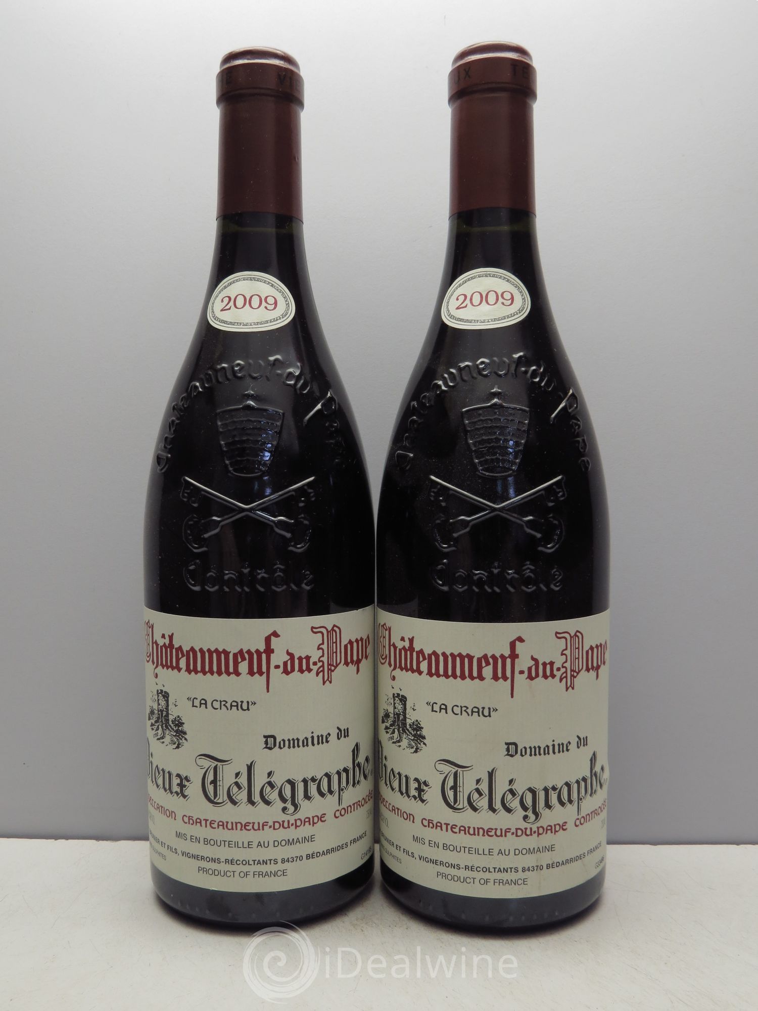 Châteauneuf-du-Pape Vieux Télégraphe (Domaine du) Vignobles Brunier 2009 - Lot de 2 bouteilles - 0