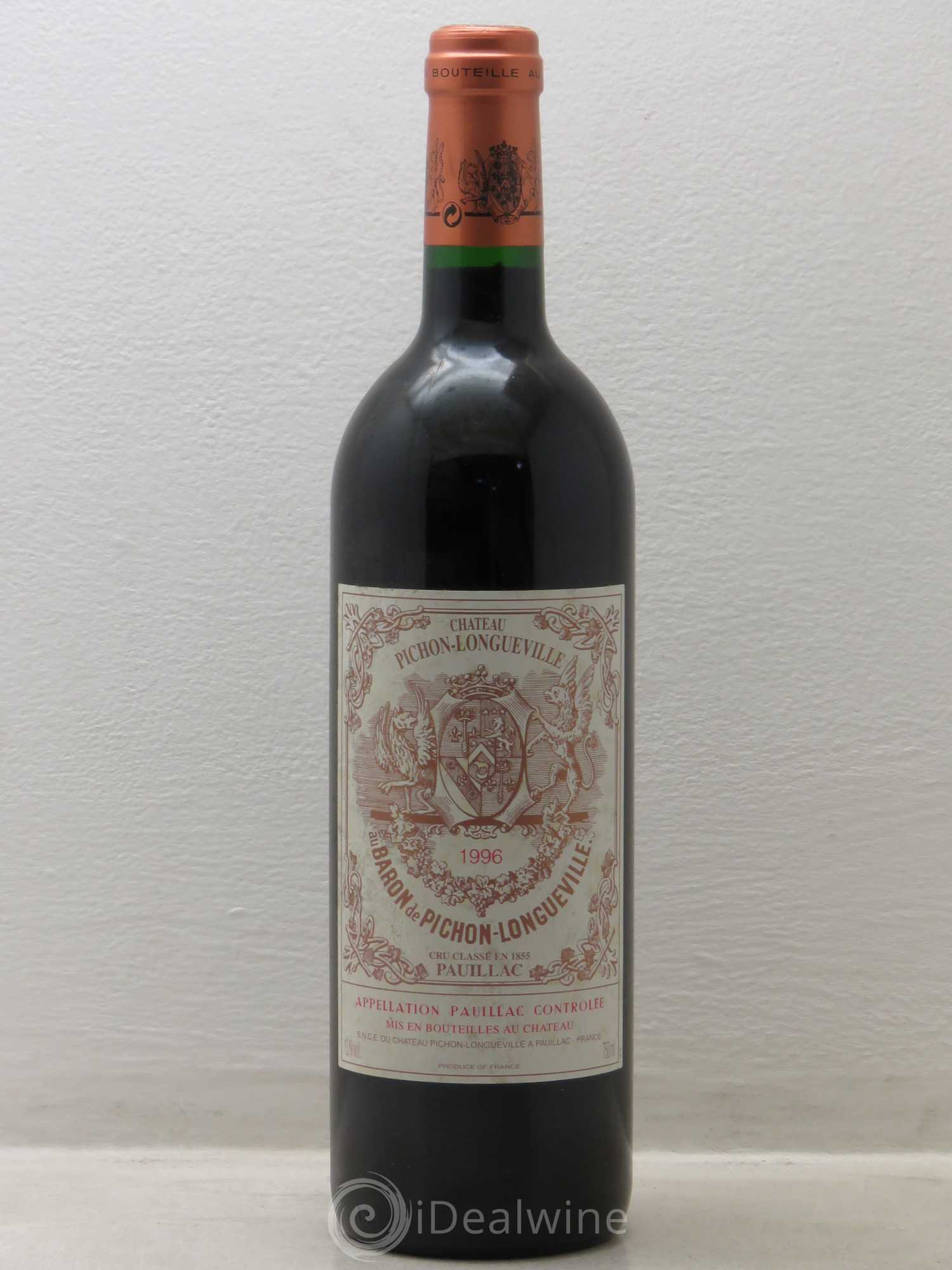 Pichon Longueville Baron 2ème Grand Cru Classé 1996 - Lot de 6 bouteilles - 0