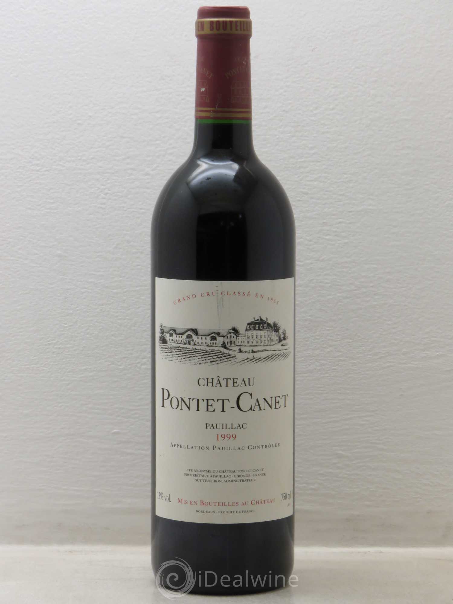 Château Pontet Canet 5ème Grand Cru Classé 1999 - Lot de 1 bouteille - 0