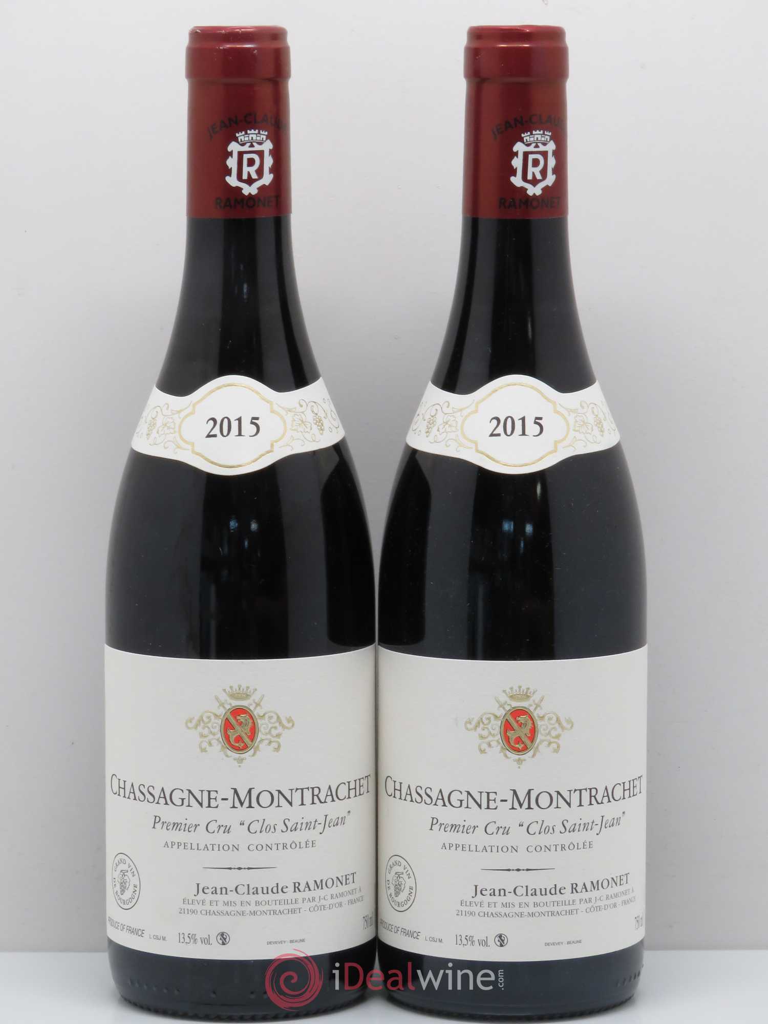 Chassagne-Montrachet 1er Cru Clos Saint-Jean Ramonet (Domaine) 2015 - Lot de 2 bouteilles - 0