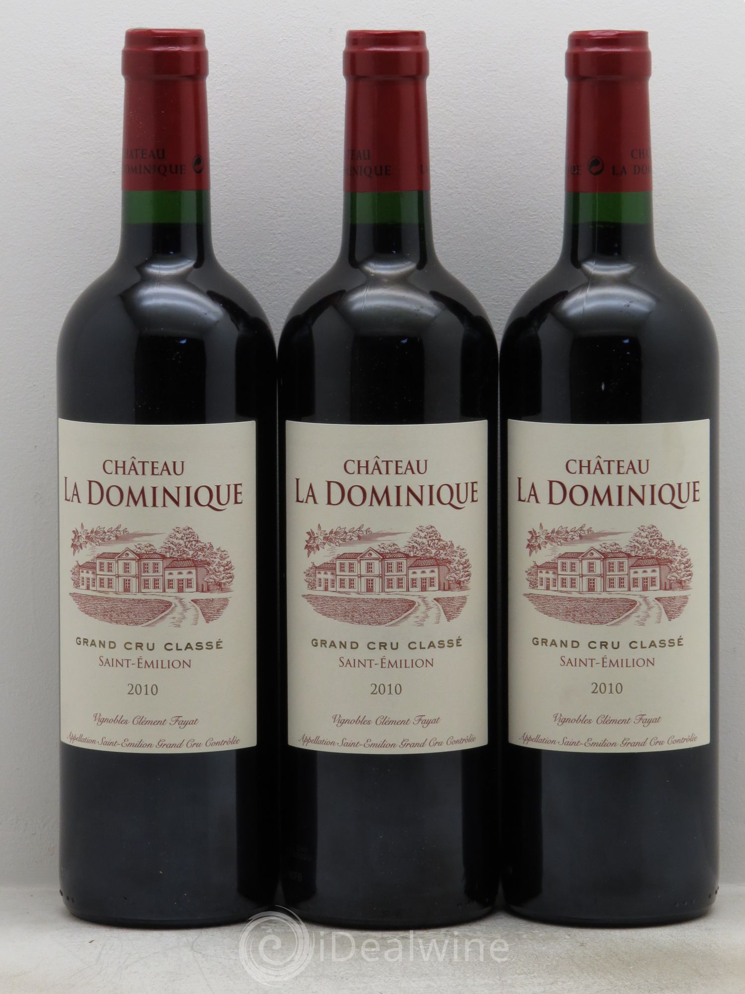 Château la Dominique Grand Cru Classé 2010 - Lot de 3 bouteilles - 0