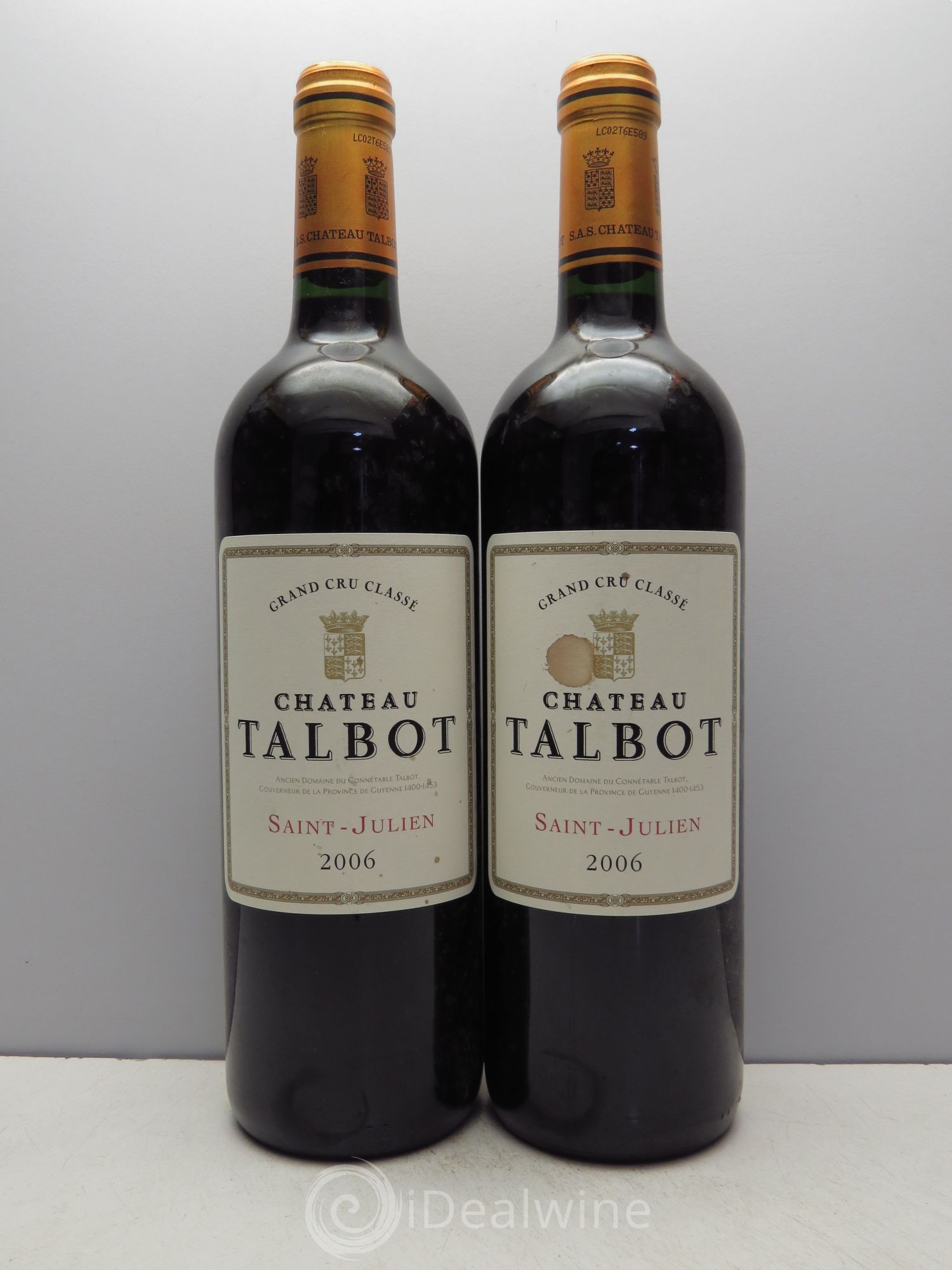 Château Talbot 4ème Grand Cru Classé 2006 - Lot de 2 bouteilles - 0