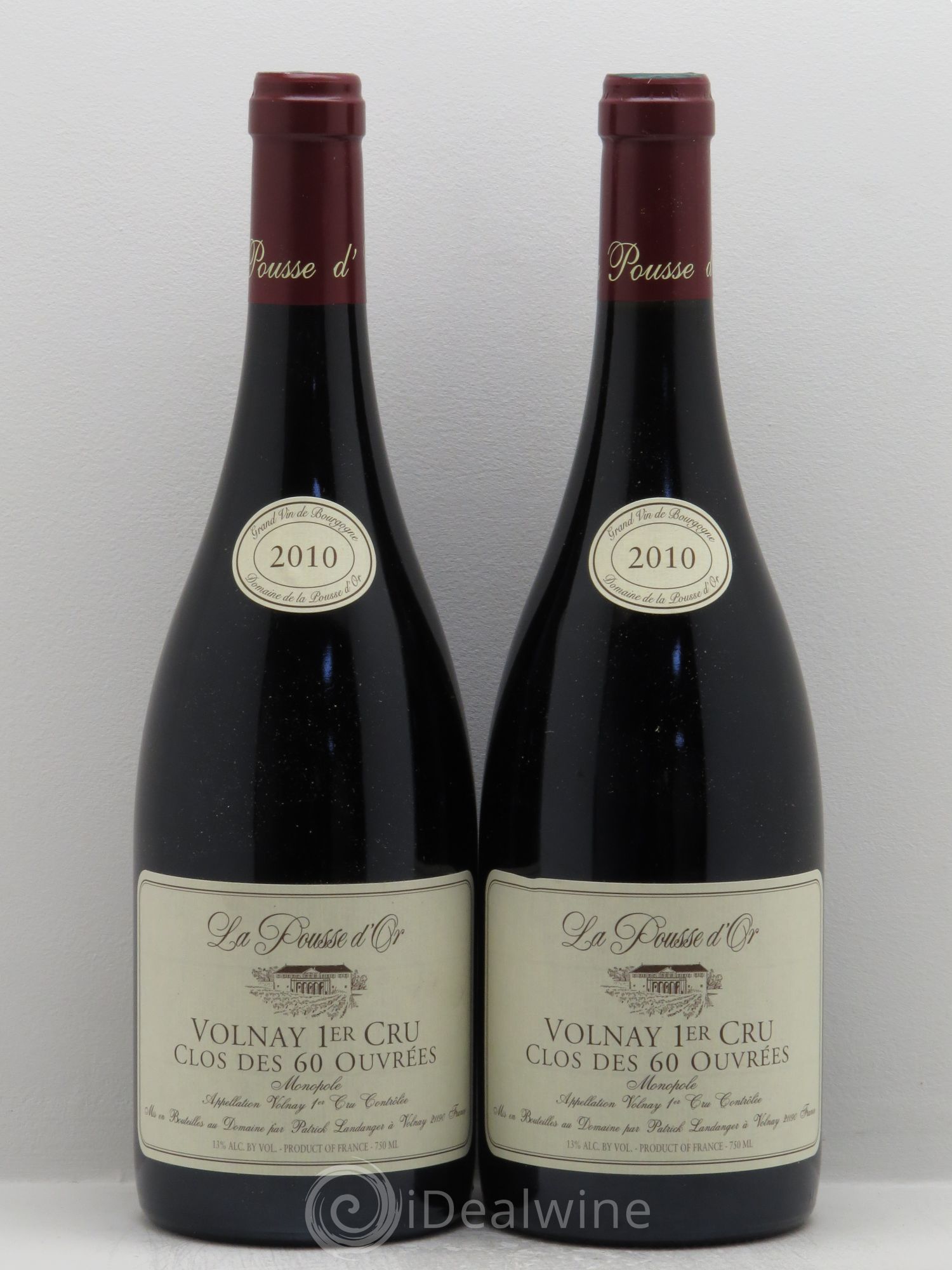 Volnay 1er Cru Clos des 60 ouvrées La Pousse d'Or (Domaine de) 2010 - Lot de 2 bouteilles - 0