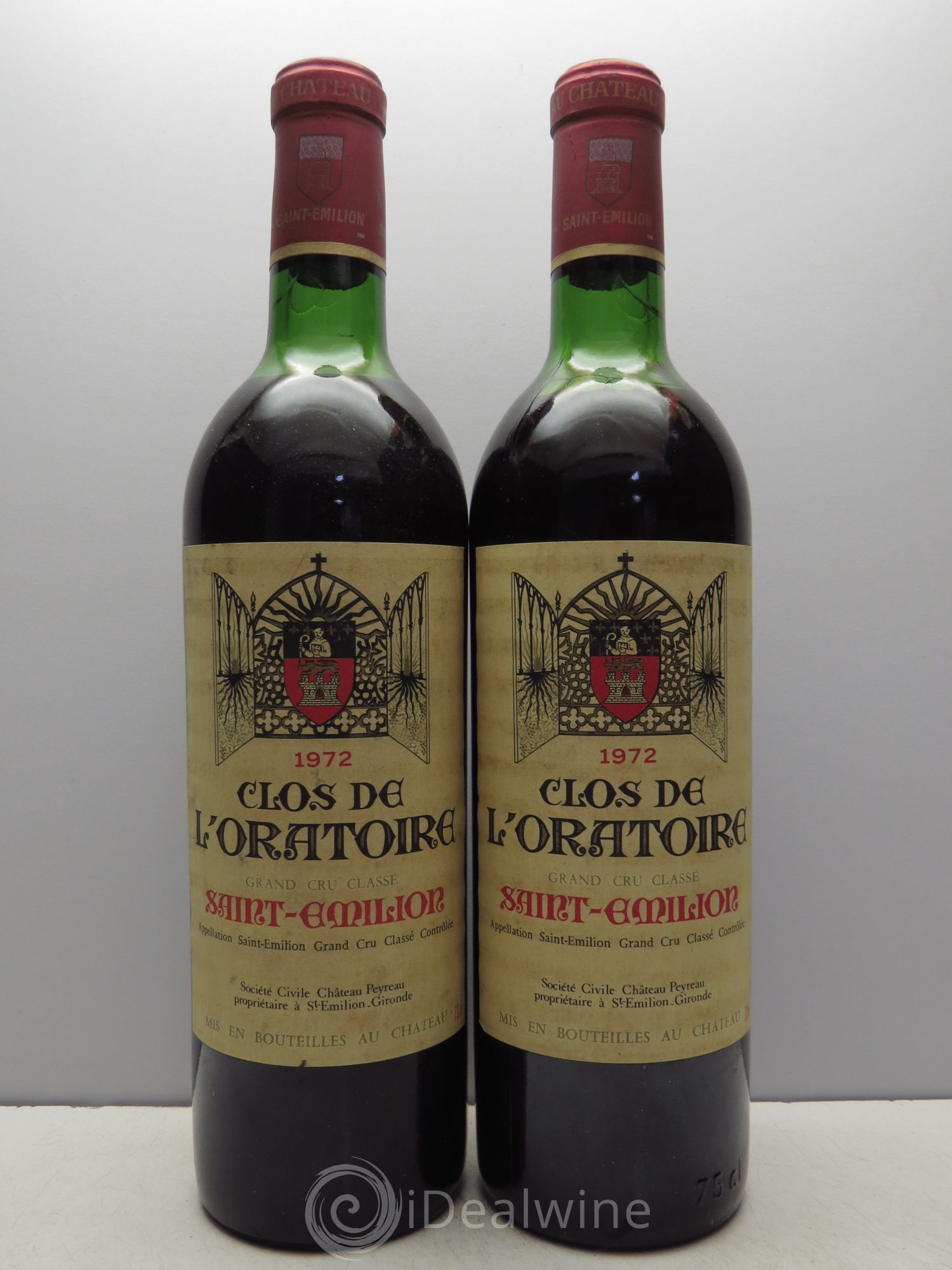 Clos de l'Oratoire Grand Cru Classé 1972 - Lot de 2 bouteilles - 0