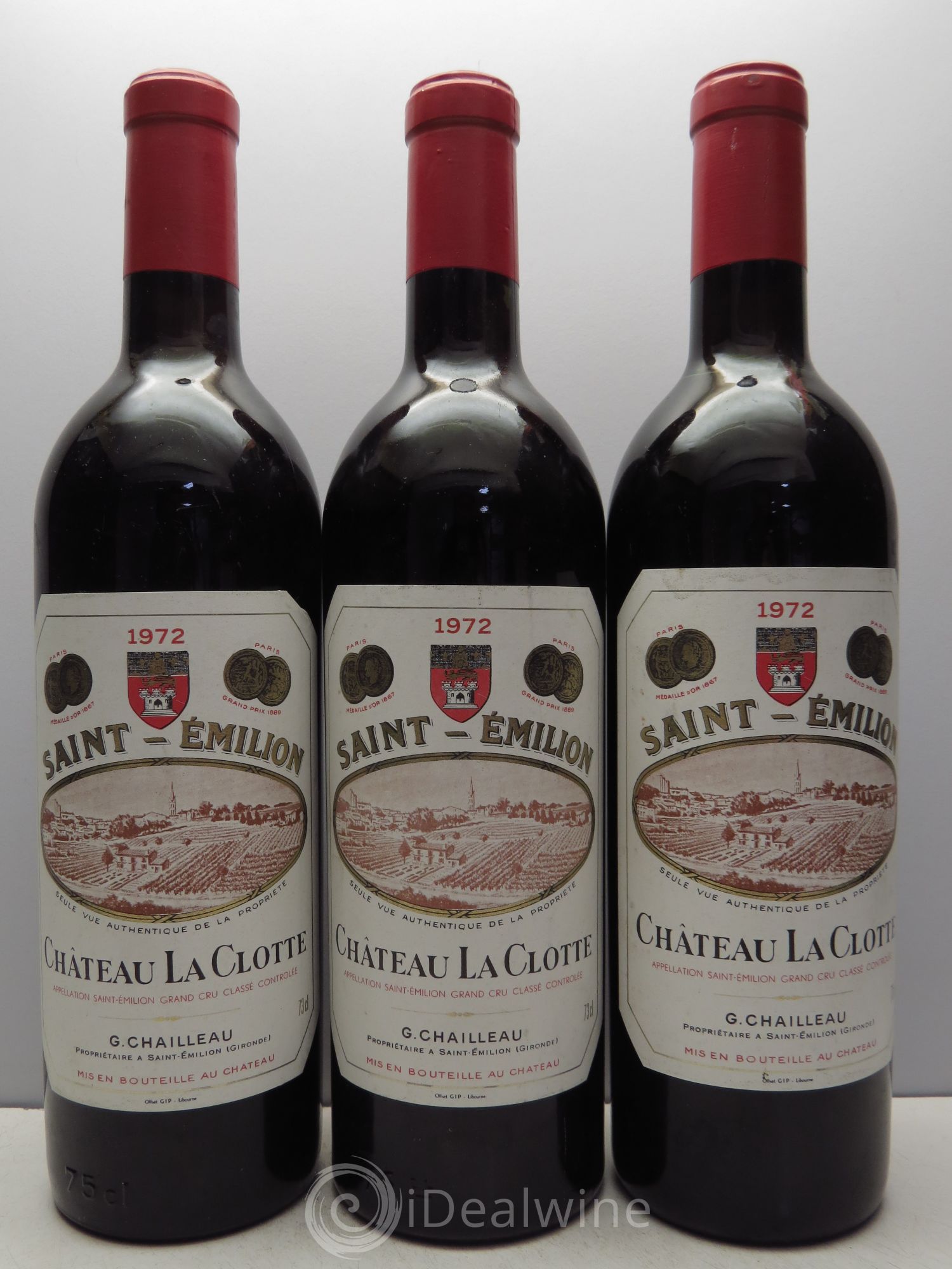 Château la Clotte 1972 - Lot de 3 bouteilles - 0
