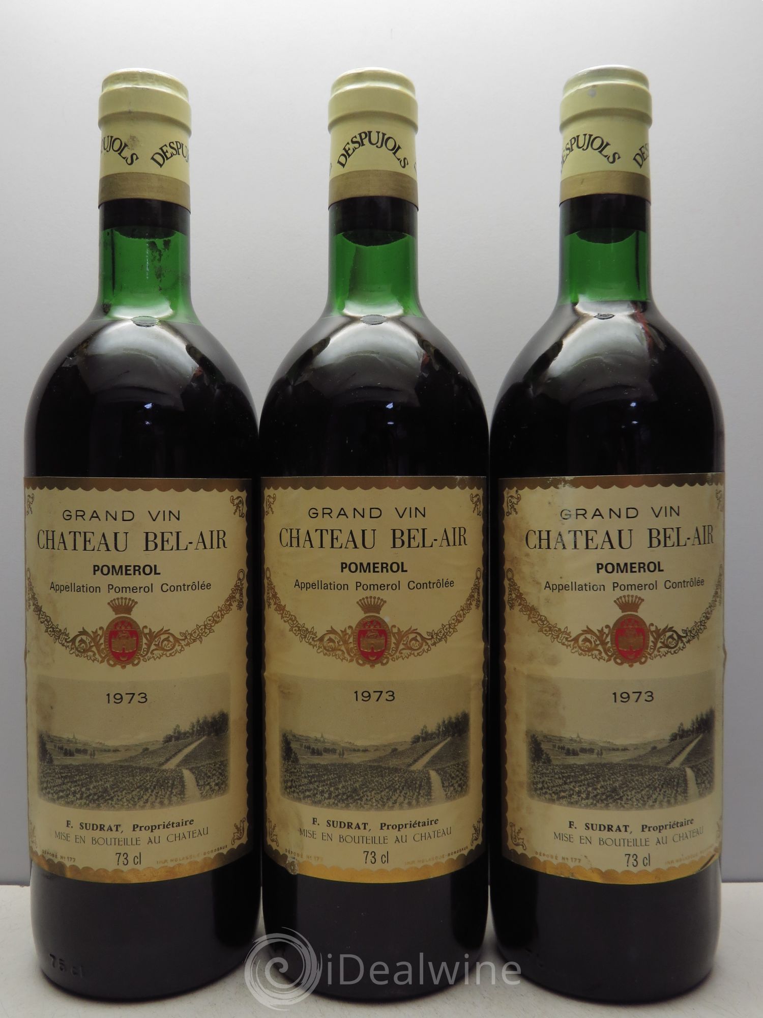Château Bel Air 1973 - Lot de 3 bouteilles - 0
