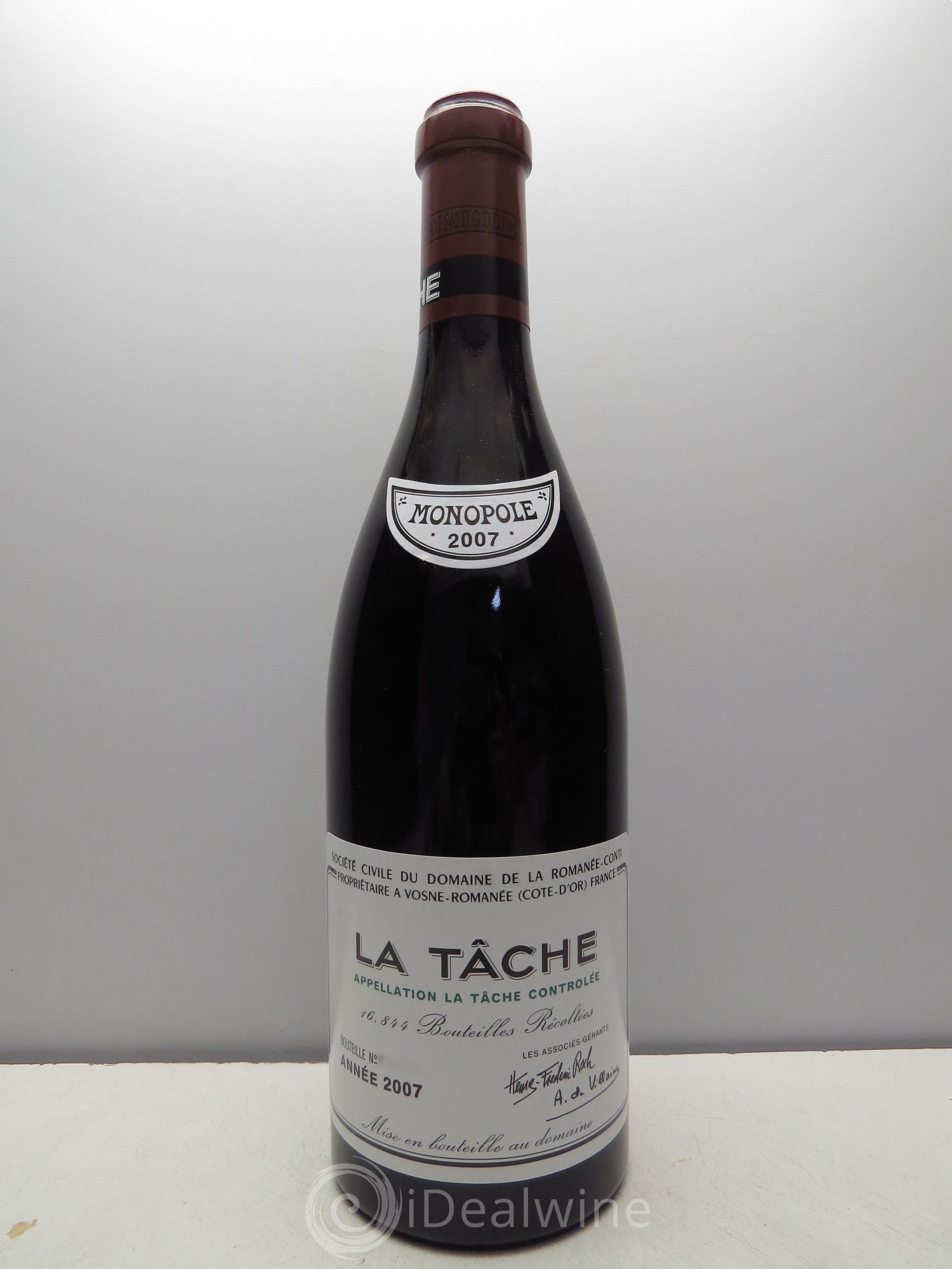 La Tâche Grand Cru Domaine de la Romanée-Conti 2007 - Lot de 1 bouteille - 0