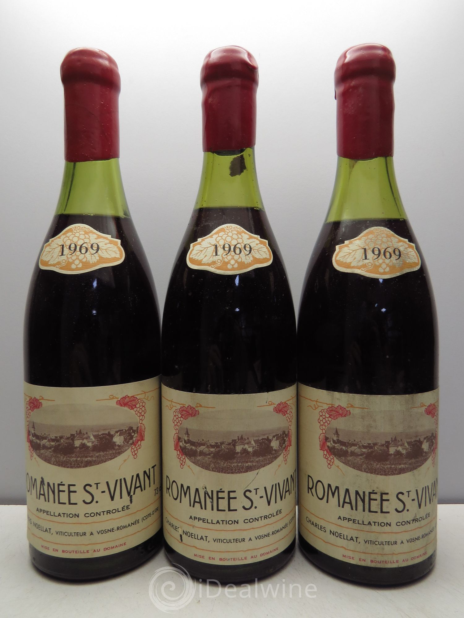 Romanée-Saint-Vivant Grand Cru Charles Noëllat 1969 - Lot de 3 bouteilles - 0