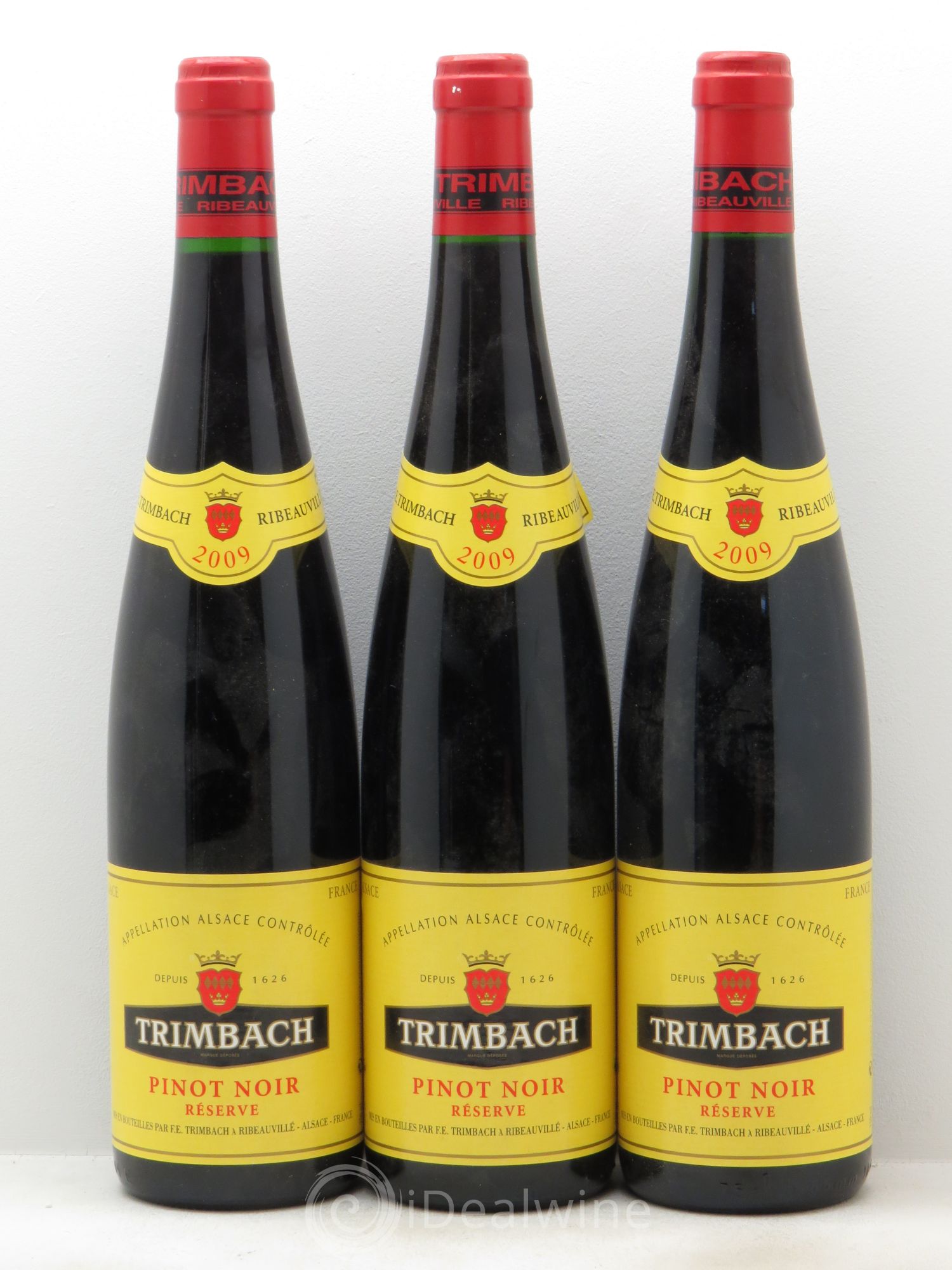 Pinot Noir Trimbach Réserve (sans prix de réserve - no reserve) 2009 - Posten von 3 Flaschen - 0