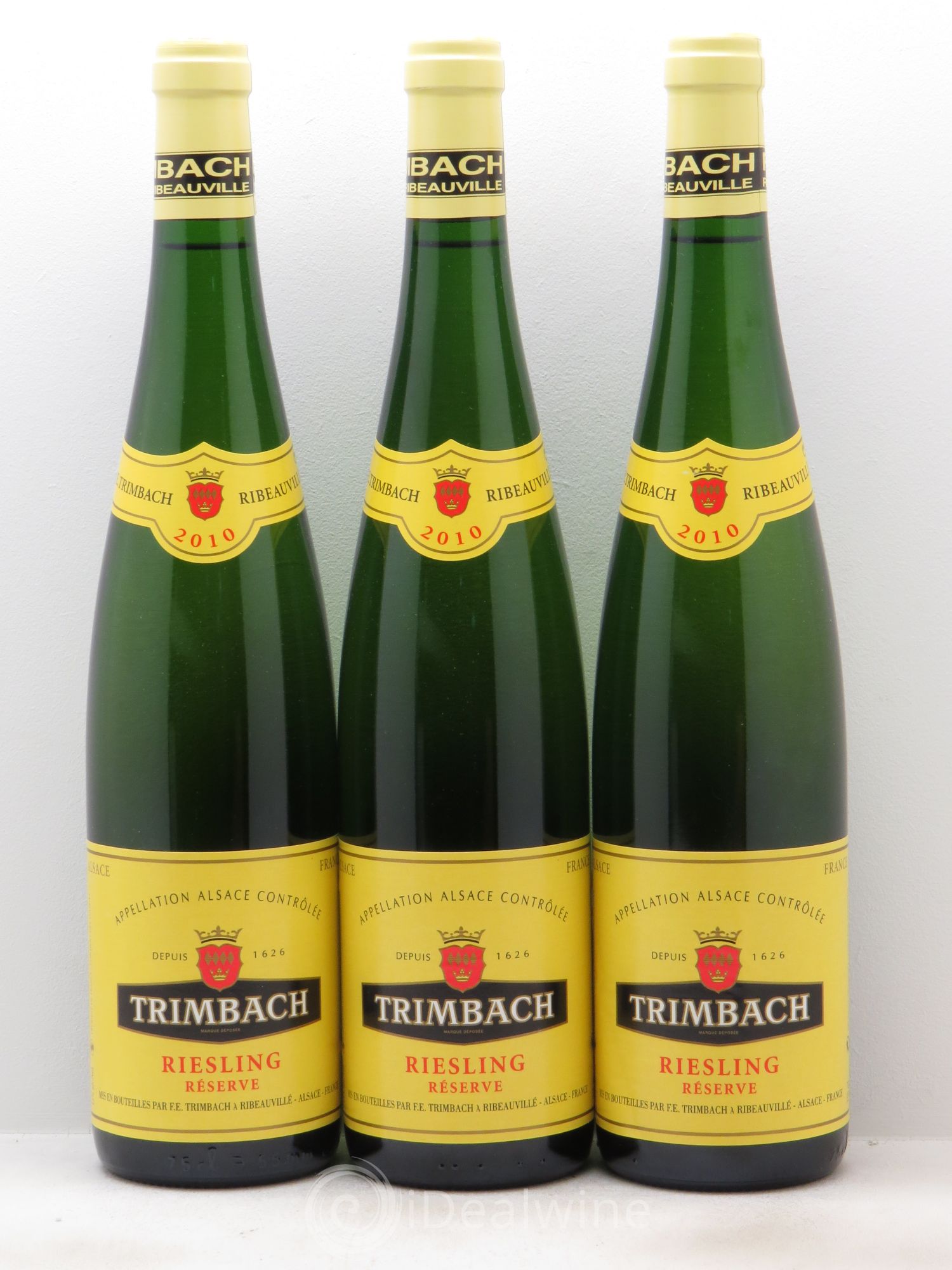 Alsace Riesling Trimbach (Domaine) Réserve (sans prix de réserve - no reserve) 2010 - Posten von 3 Flaschen - 0