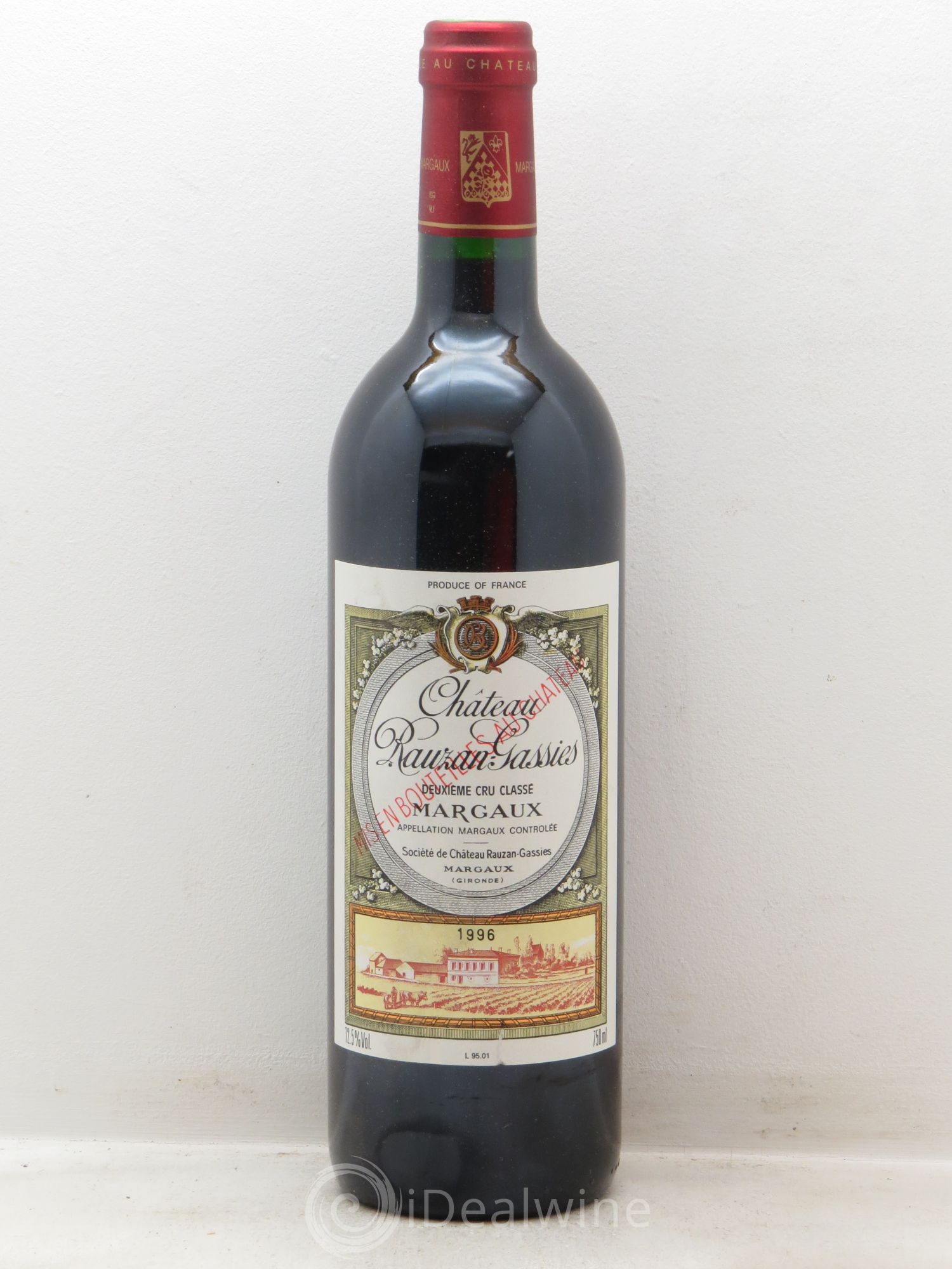 Château Rauzan-Gassies 2ème Grand Cru Classé 1996 - Lot de 12 bouteilles - 0