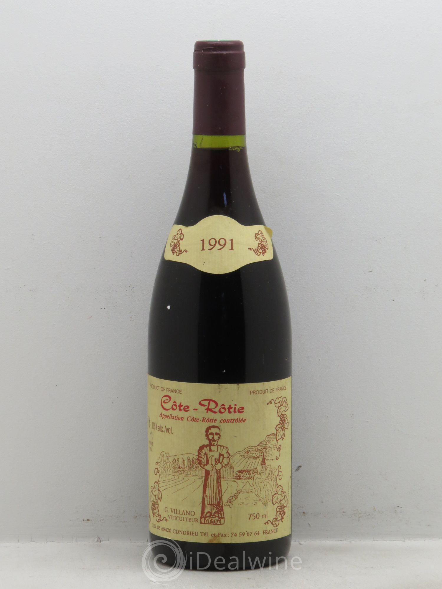 Côte-Rôtie G.Villano (sans prix de réserve - no reserve) 1991 - Posten von 1 Flasche - 0
