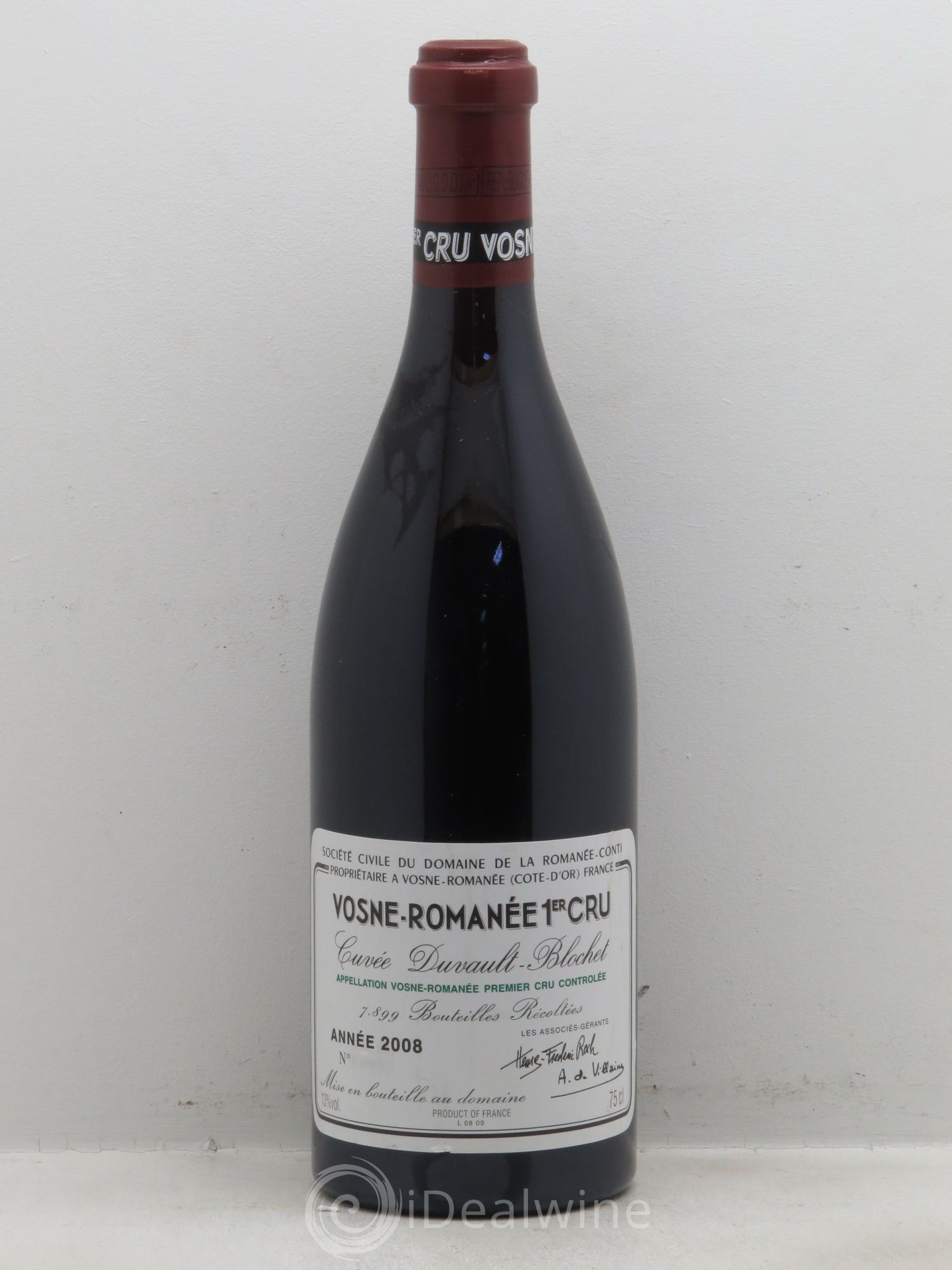 Vosne-Romanée 1er Cru Cuvée Duvault Blochet Domaine de la Romanée-Conti 2008 - Lot de 1 bouteille - 0