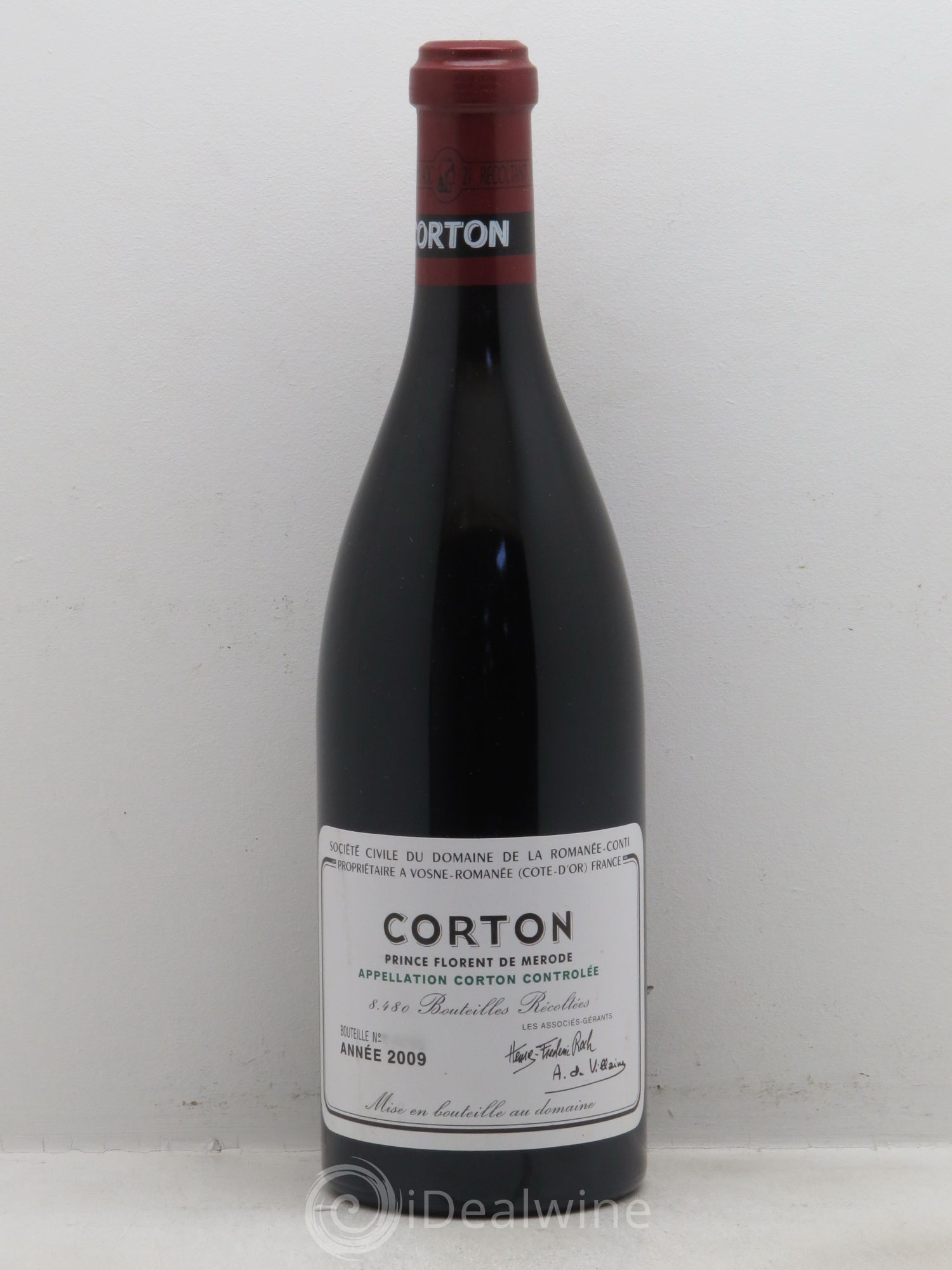 Corton Grand Cru Domaine de la Romanée-Conti Prince Florent de Merode 2009 - Lot de 1 bouteille - 0