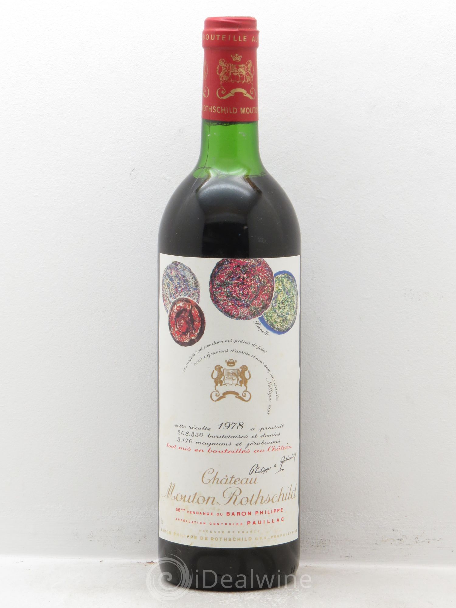 Château Mouton Rothschild 1er Grand Cru Classé 1978 - Lot de 1 bouteille - 0