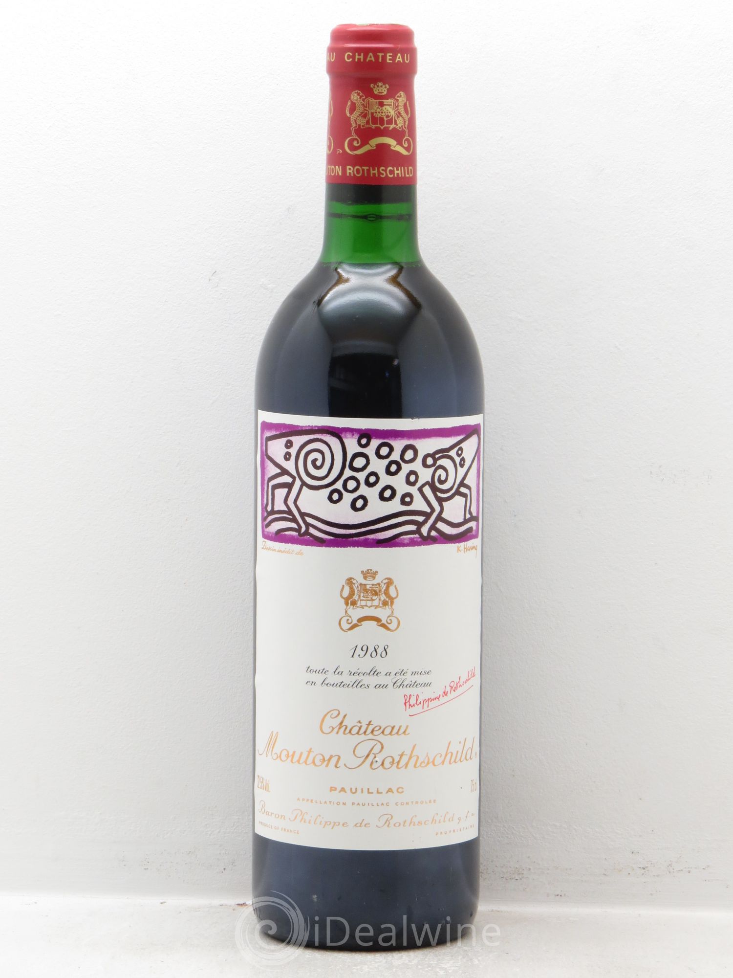 Château Mouton Rothschild 1er Grand Cru Classé 1988 - Lot de 1 bouteille - 0