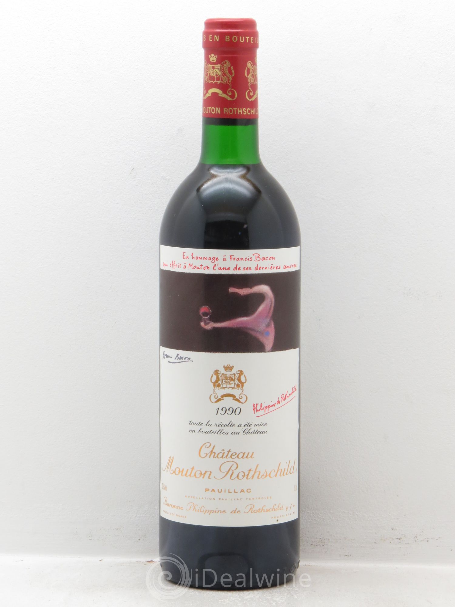 Château Mouton Rothschild 1er Grand Cru Classé 1990 - Lot de 1 bouteille - 0