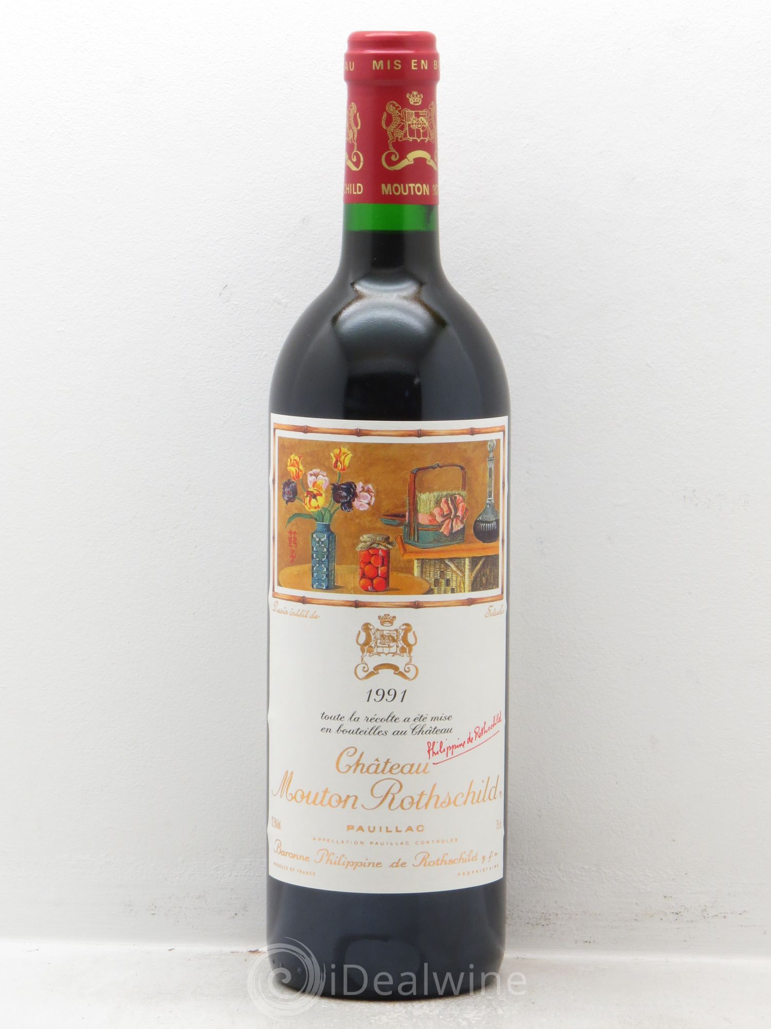 Château Mouton Rothschild 1er Grand Cru Classé 1991 - Lot de 1 bouteille - 0