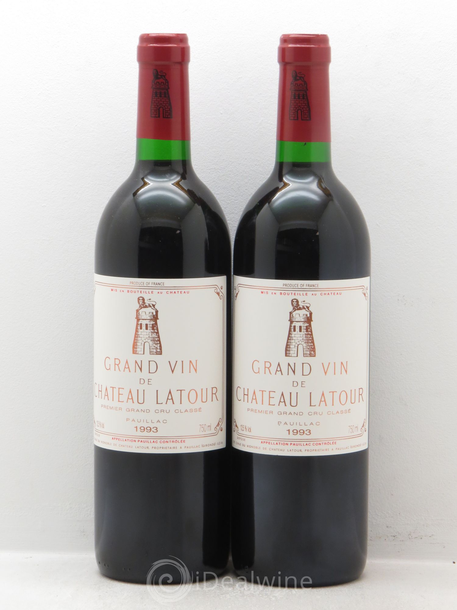 Château Latour 1er Grand Cru Classé 1993 - Lot de 2 bouteilles - 0
