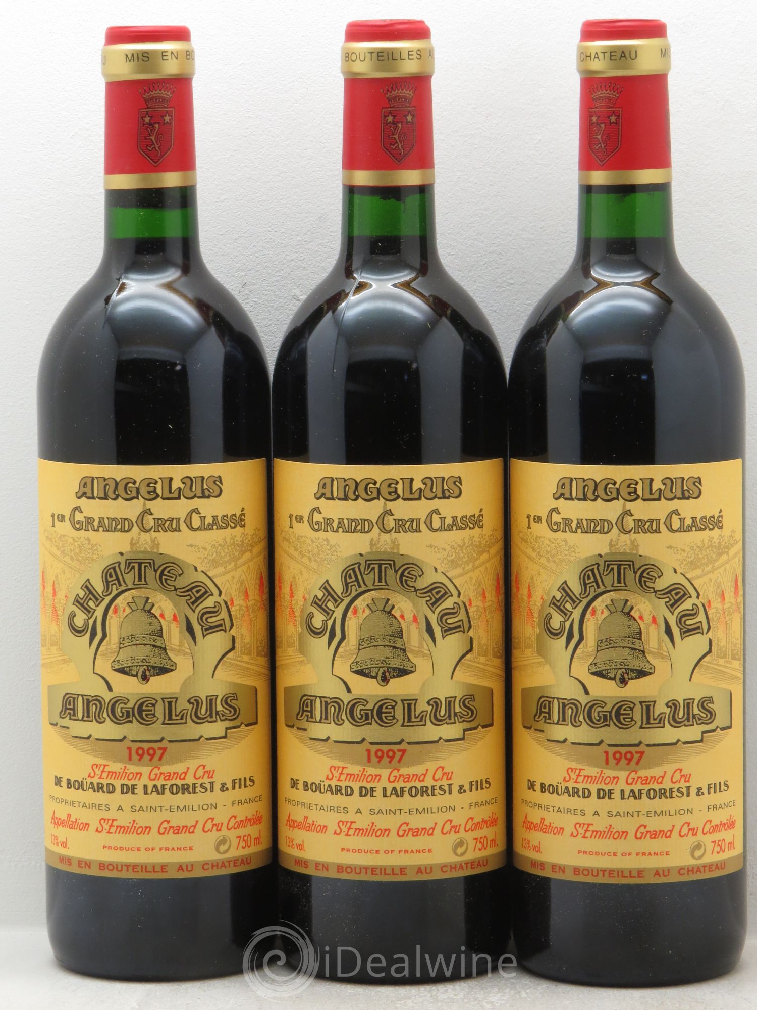 Château Angélus 1er Grand Cru Classé A 1997 - Lot de 3 bouteilles - 0