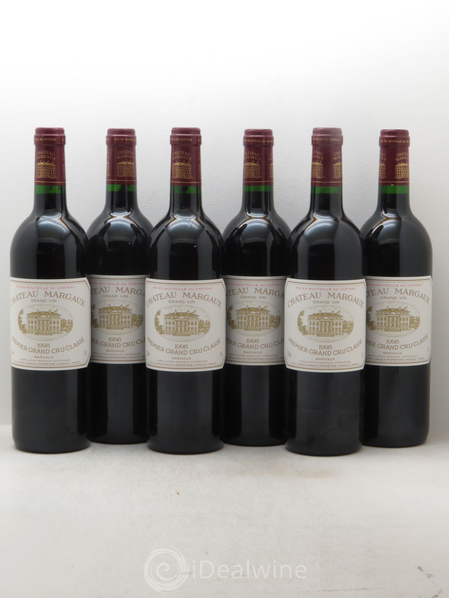 Château Margaux 1er Grand Cru Classé 1998 - Lot de 6 bouteilles - 0