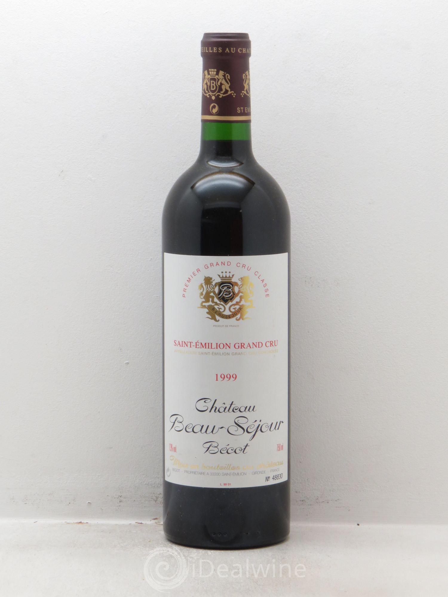 Château Beau-Séjour Bécot 1er Grand Cru Classé B 1999 - Lot de 6 bouteilles - 0