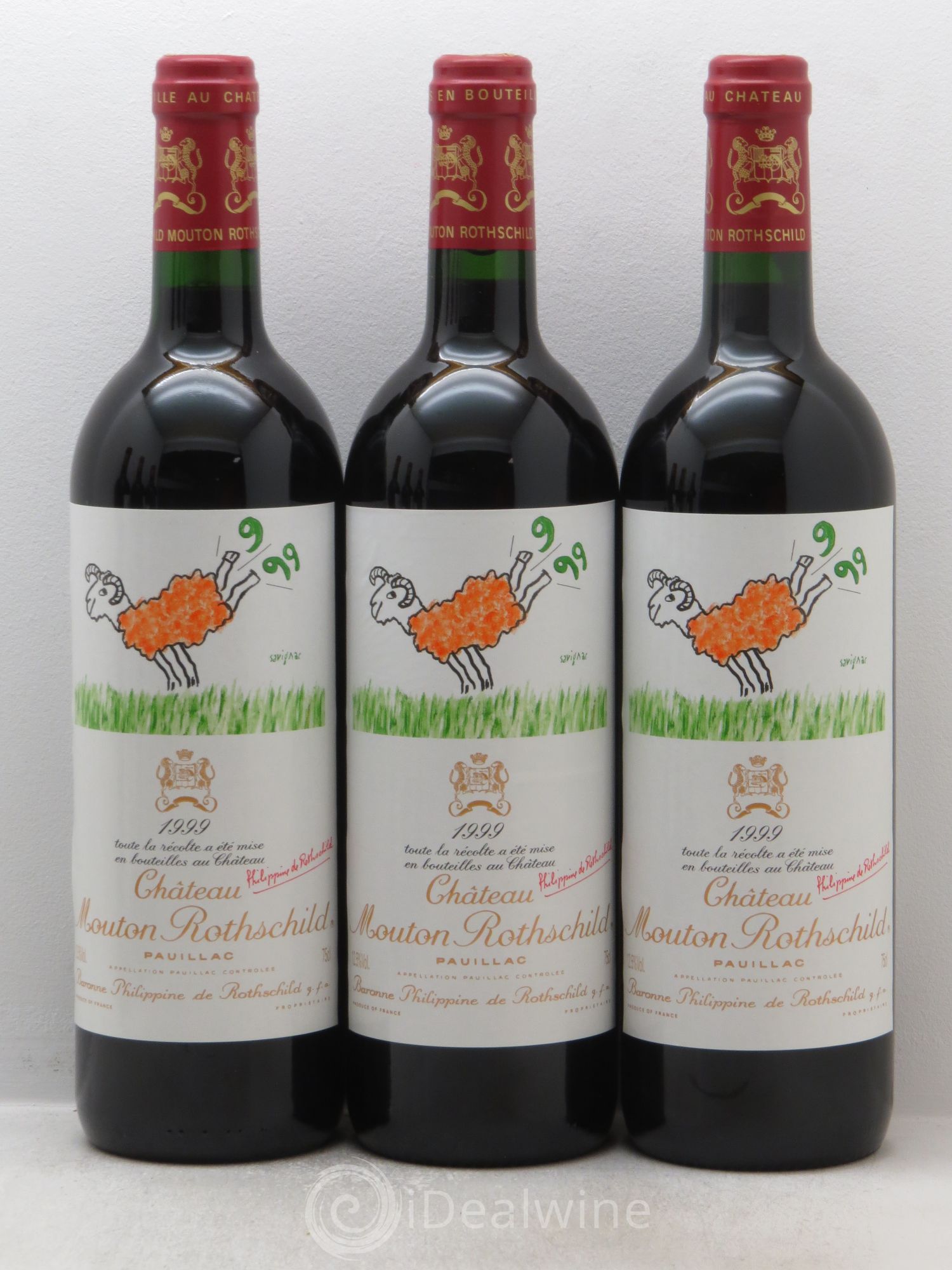 Château Mouton Rothschild 1er Grand Cru Classé 1999 - Lot de 6 bouteilles - 1