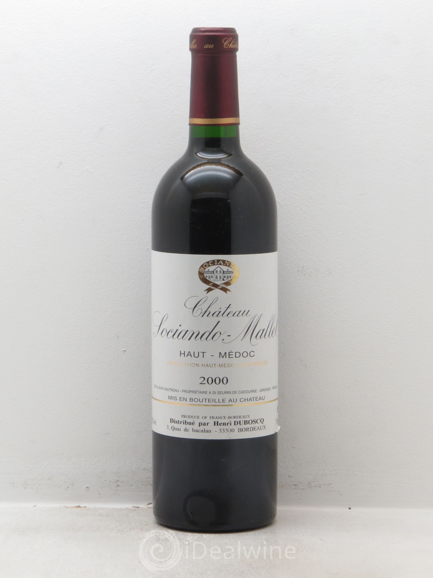 Château Sociando Mallet 2000 - Lot de 6 bouteilles - 0