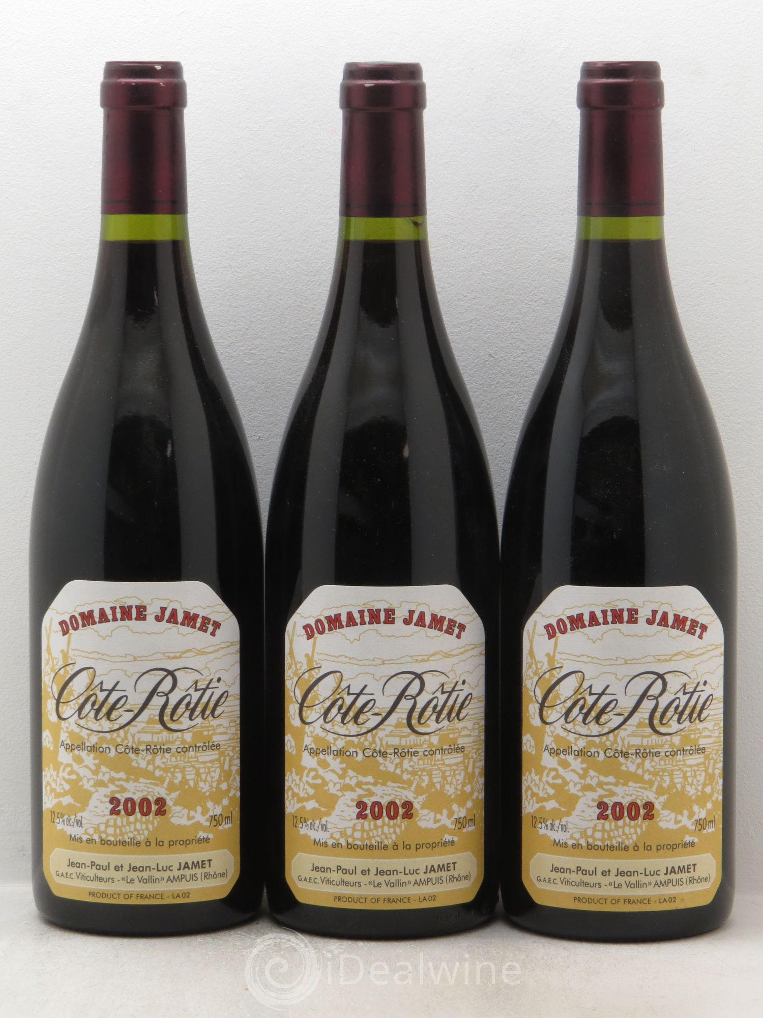 Côte-Rôtie Jamet (Domaine) (sans prix de réserve - no reserve) 2002 - Posten von 3 Flaschen - 0
