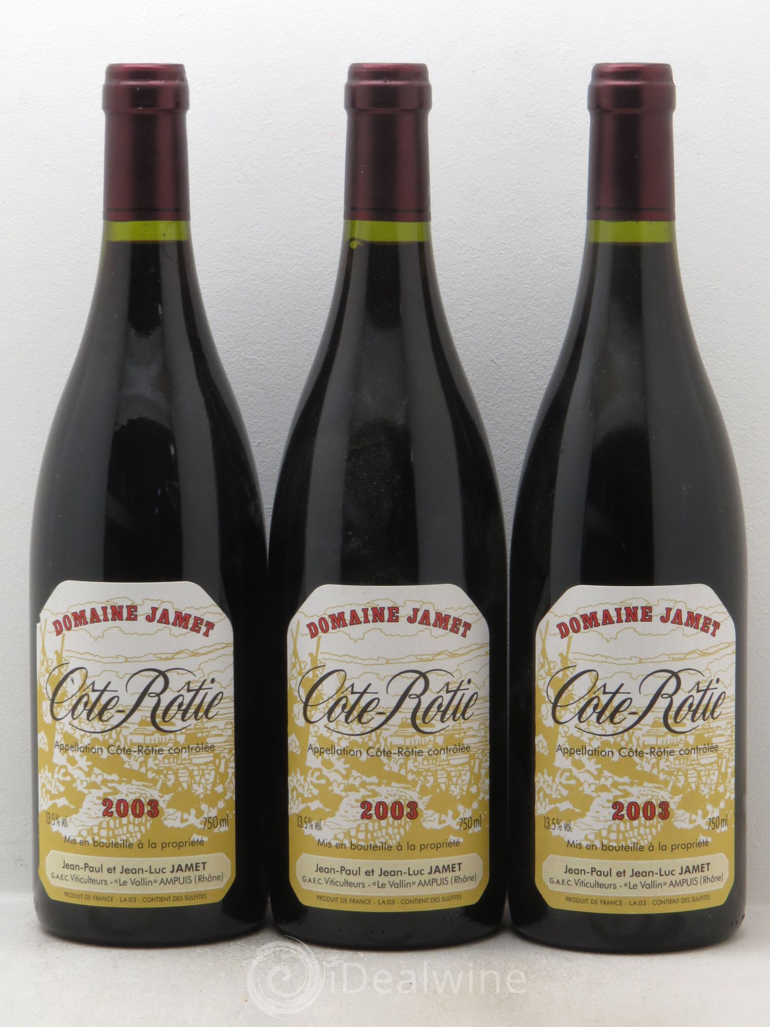 Côte-Rôtie Jamet (Domaine) 2003 - Lot de 3 bouteilles - 0