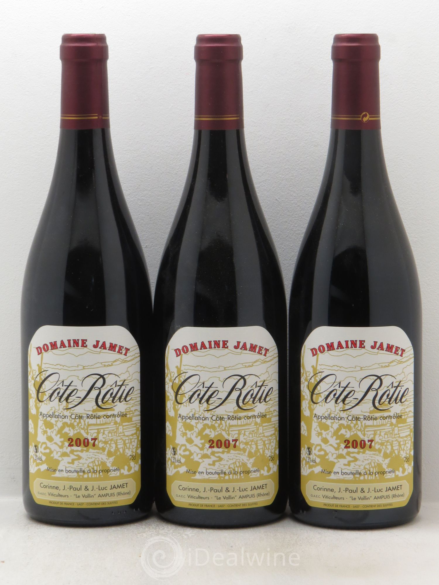 Côte-Rôtie Jamet (Domaine) 2007 - Lot de 3 bouteilles - 0