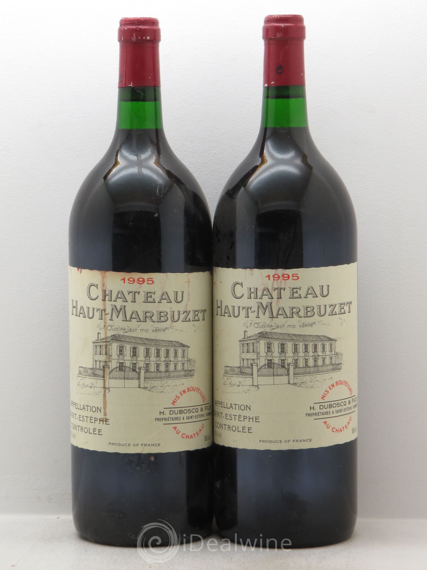 Château Haut Marbuzet 1995 - Lot de 2 magnums - 0
