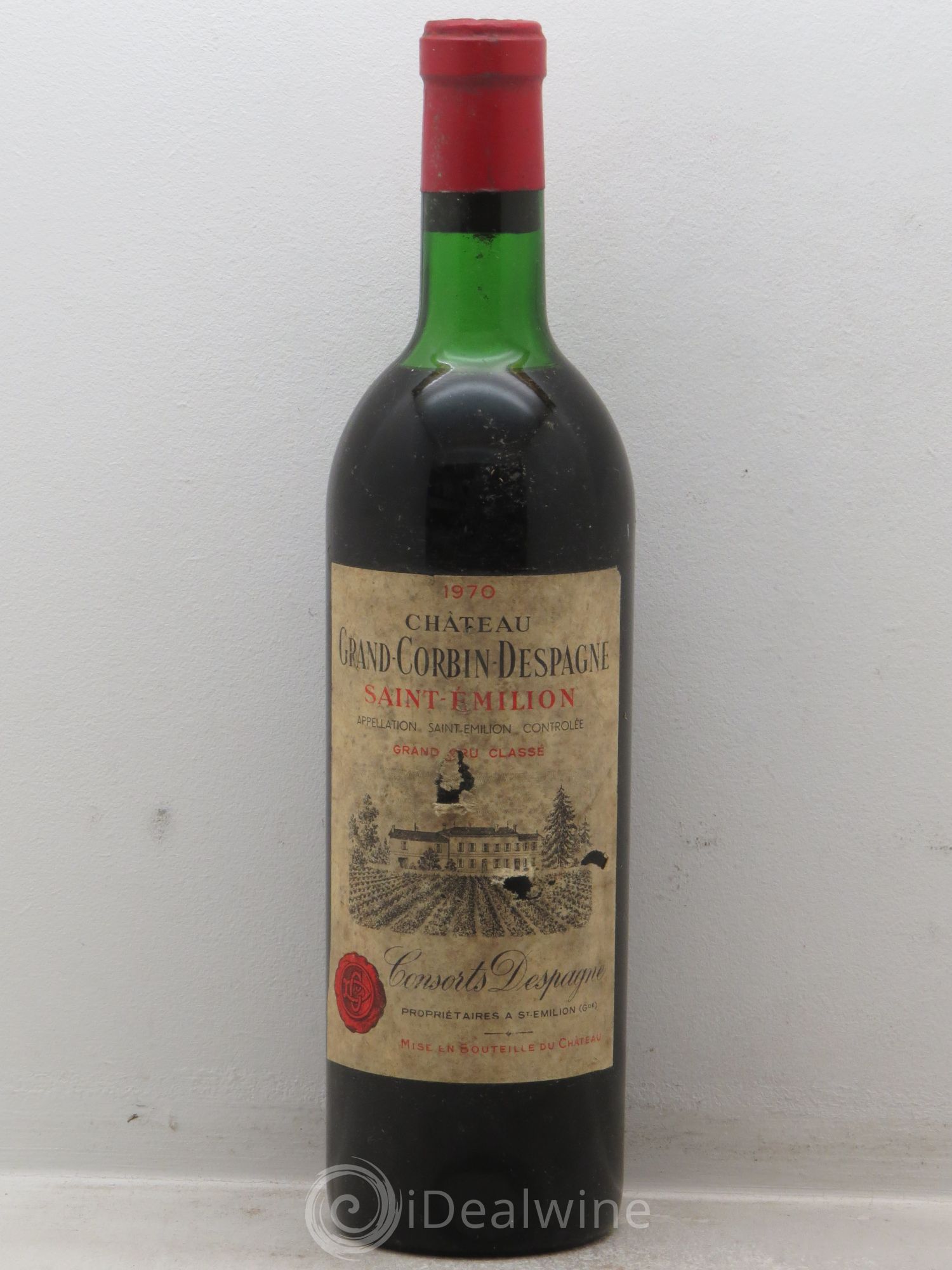 Château Grand Corbin Despagne Grand Cru Classé 1970 - Lot de 1 bouteille - 0