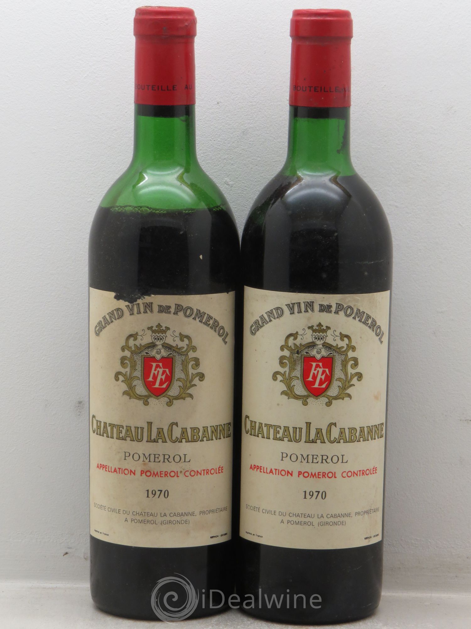 Château la Cabanne 1970 - Lot de 2 bouteilles - 0