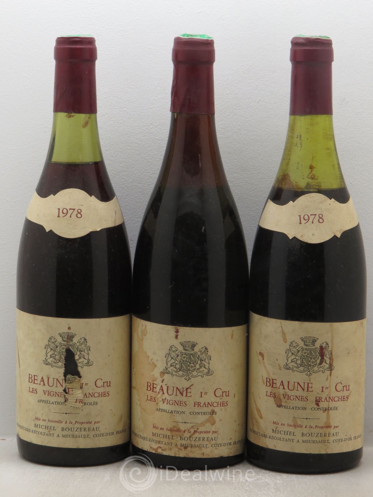 Beaune 1er Cru Bouzereau (sans prix de réserve - no reserve) 1978 - Posten von 3 Flaschen - 0