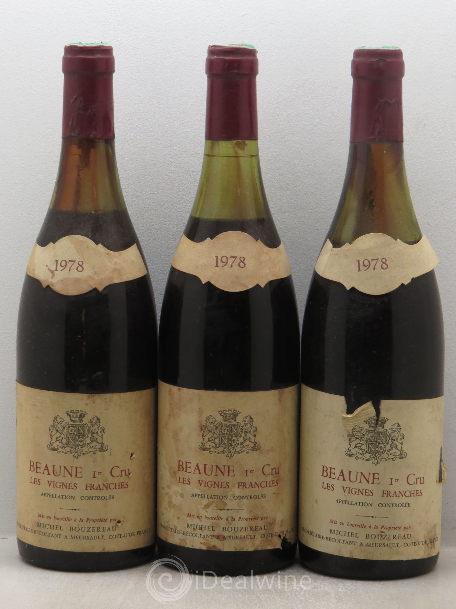 Beaune 1er Cru Bouzereau (sans prix de réserve) 1978 - Posten von 3 Flaschen - 0