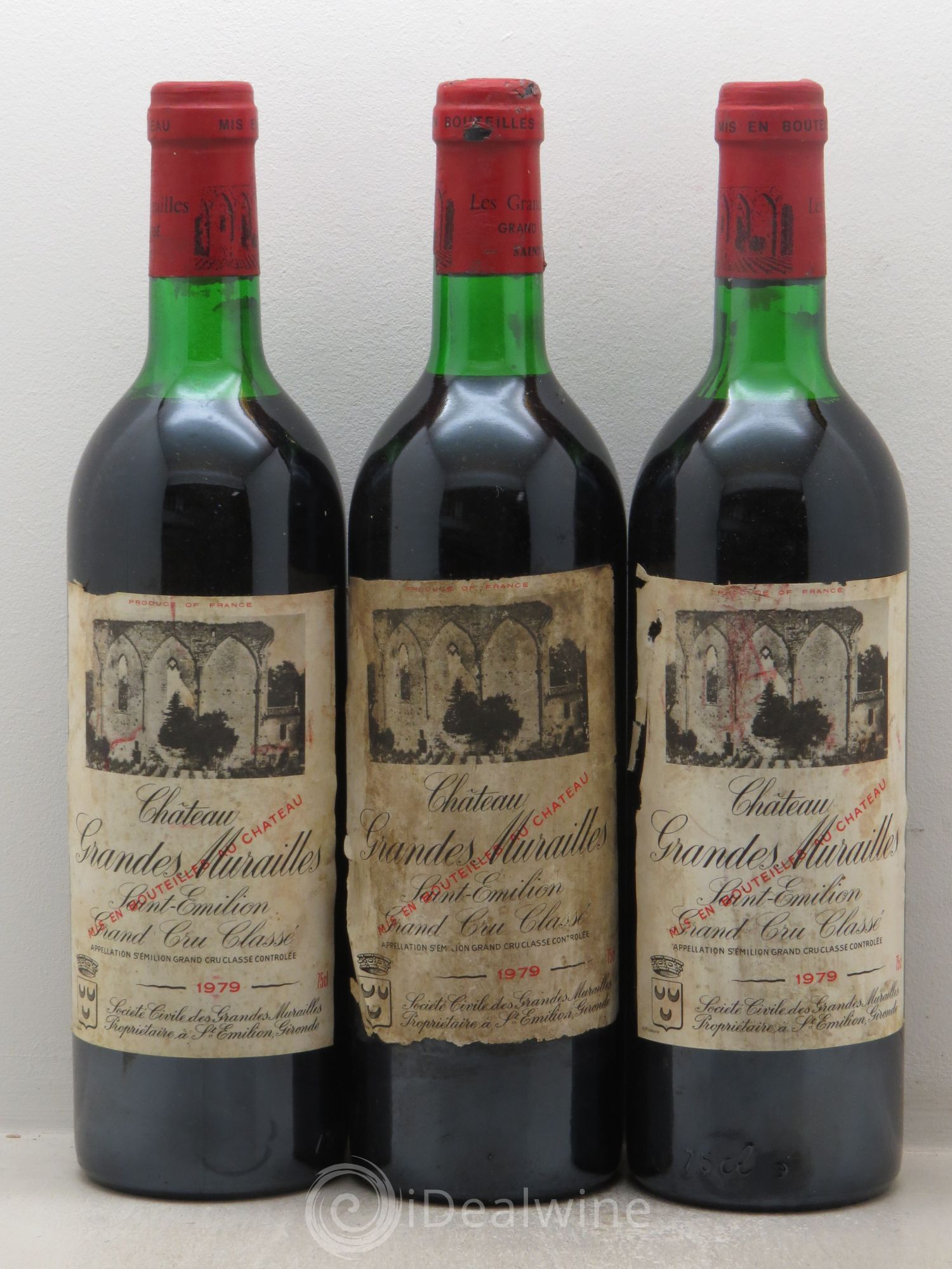 Saint-Émilion Château Grande Muraille (sans prix de réserve - no reserve) 1979 - Posten von 3 Flaschen - 0