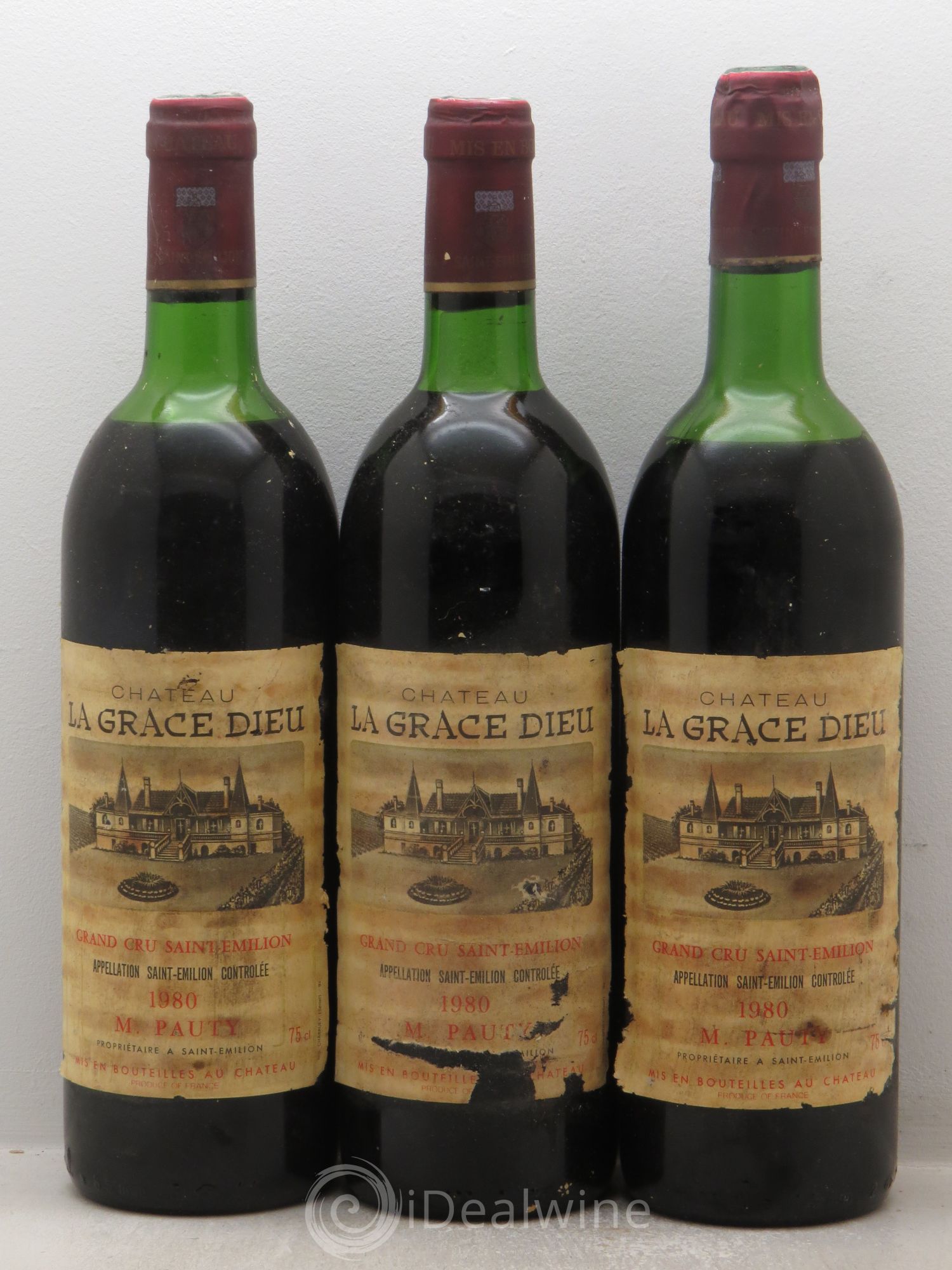 Château la Grâce Dieu (sans prix de réserve) 1980 - Lot de 3 bouteilles - 0