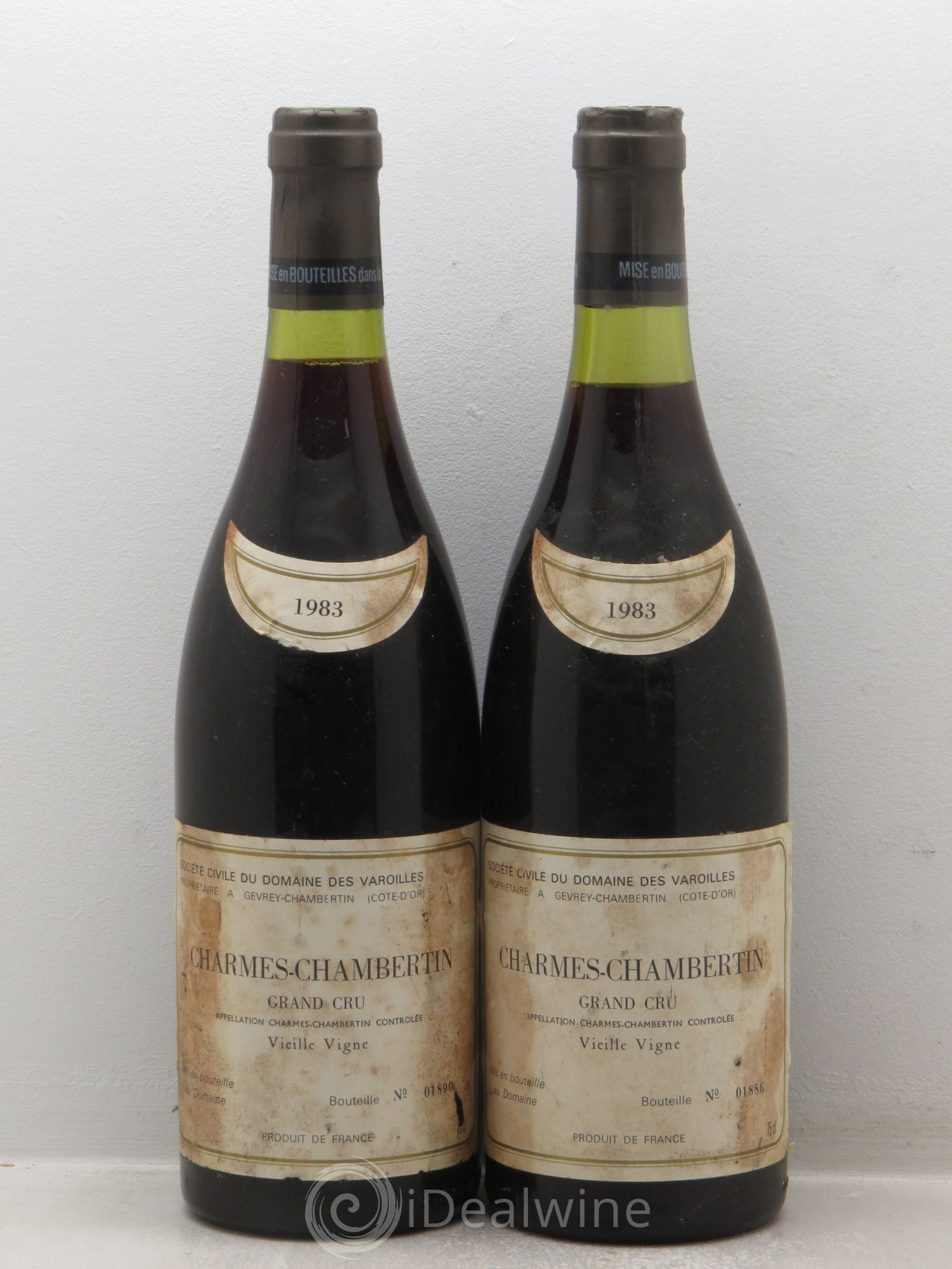 Charmes-Chambertin Grand Cru Domaine des Varoilles Vieilles Vignes 1983 - Posten von 2 Flaschen - 0