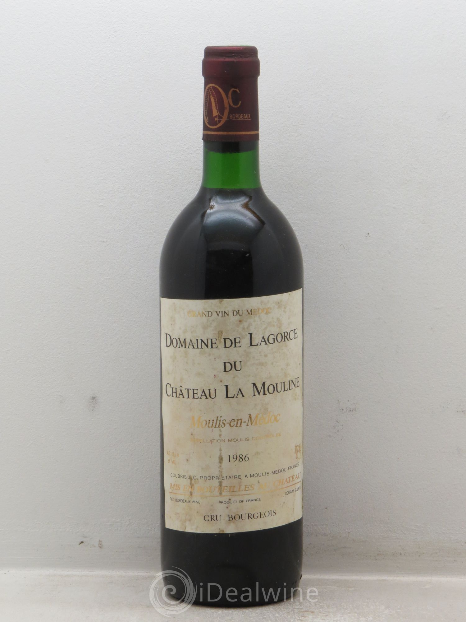 Château Moulis Château la Mouline du Domaine de Lagorce (sans prix de réserve - no reserve) 1986 - Posten von 1 Flasche - 0