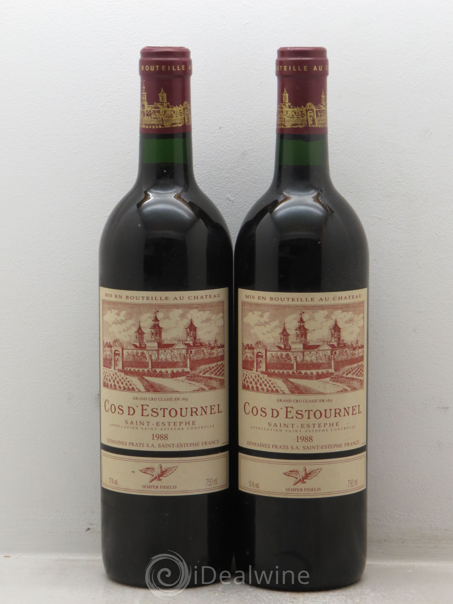 Cos d'Estournel 2ème Grand Cru Classé 1988 - Lot de 2 bouteilles - 0