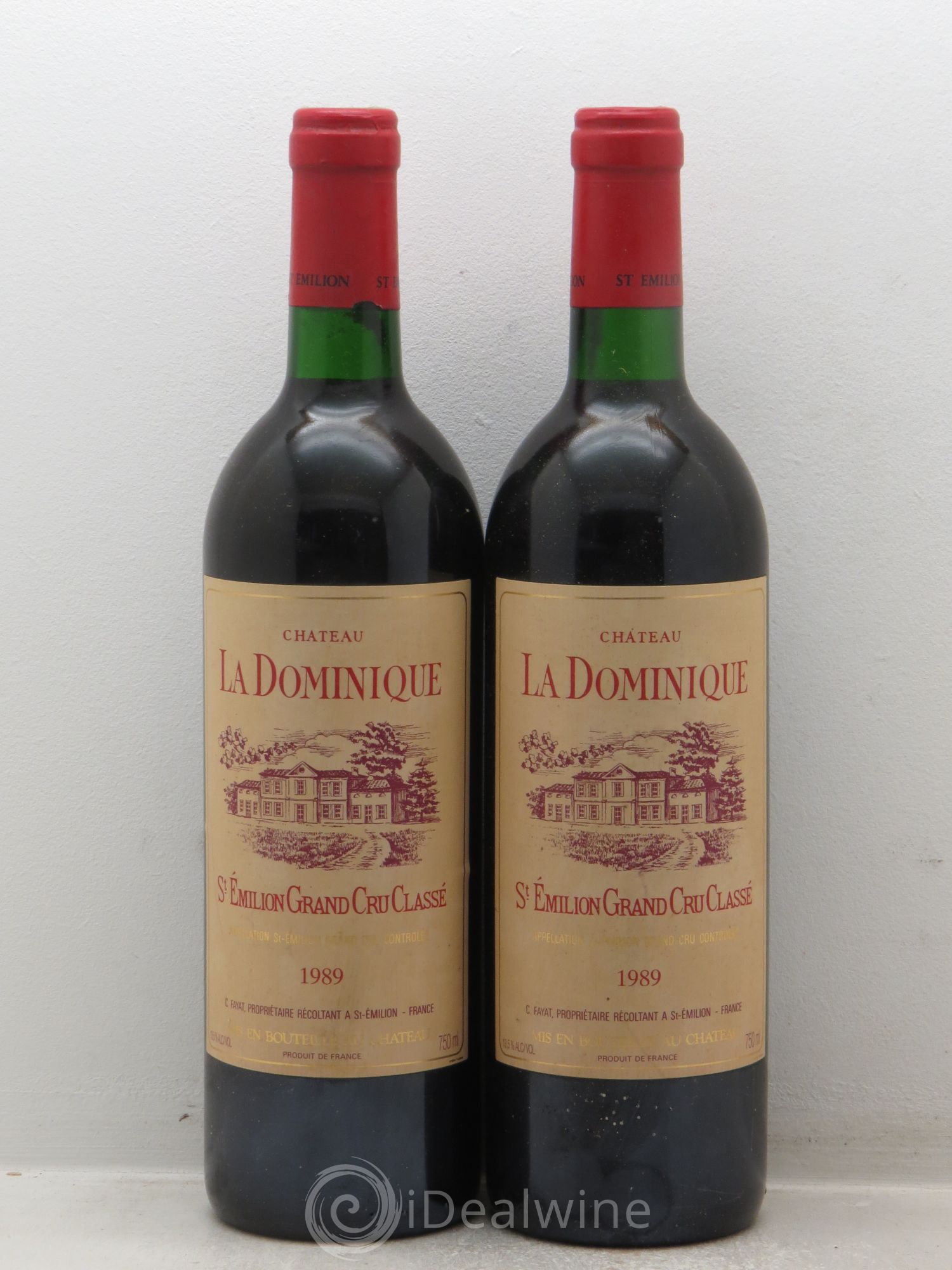 Château la Dominique Grand Cru Classé (sans prix de réserve) 1989 - Lot de 2 bouteilles - 0
