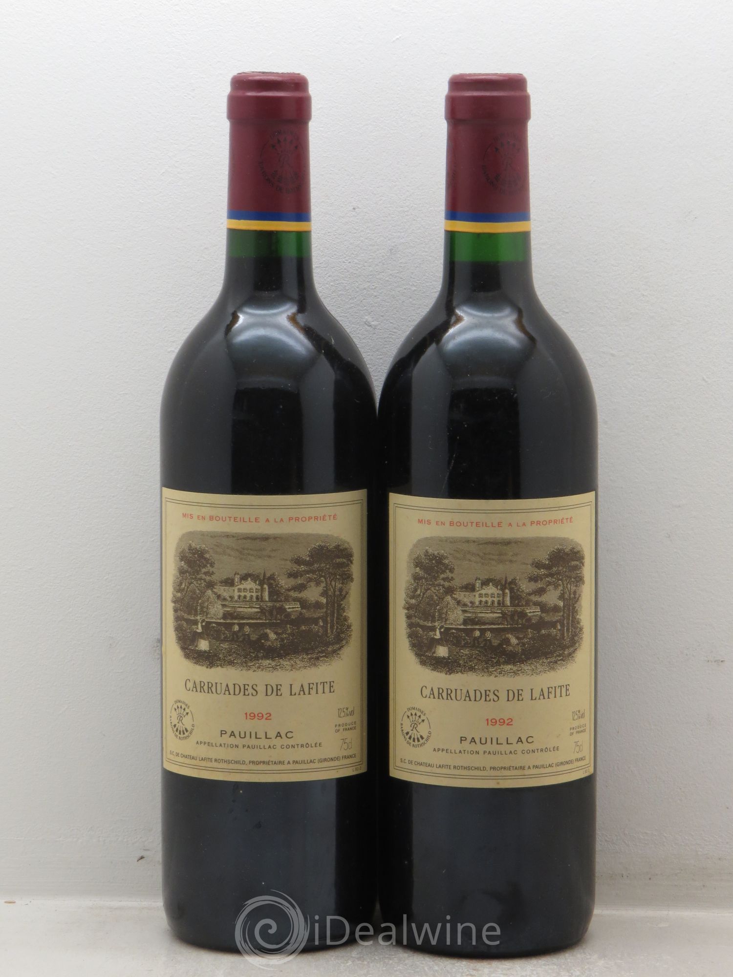 Carruades de Lafite Rothschild Second Vin 1992 - Lot de 2 bouteilles - 0