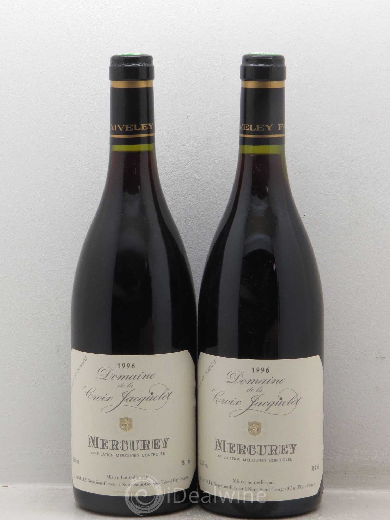 Mercurey Domaine de la croix Jacquelet (sans prix de réserve - no reserve) 1996 - Posten von 2 Flaschen - 0