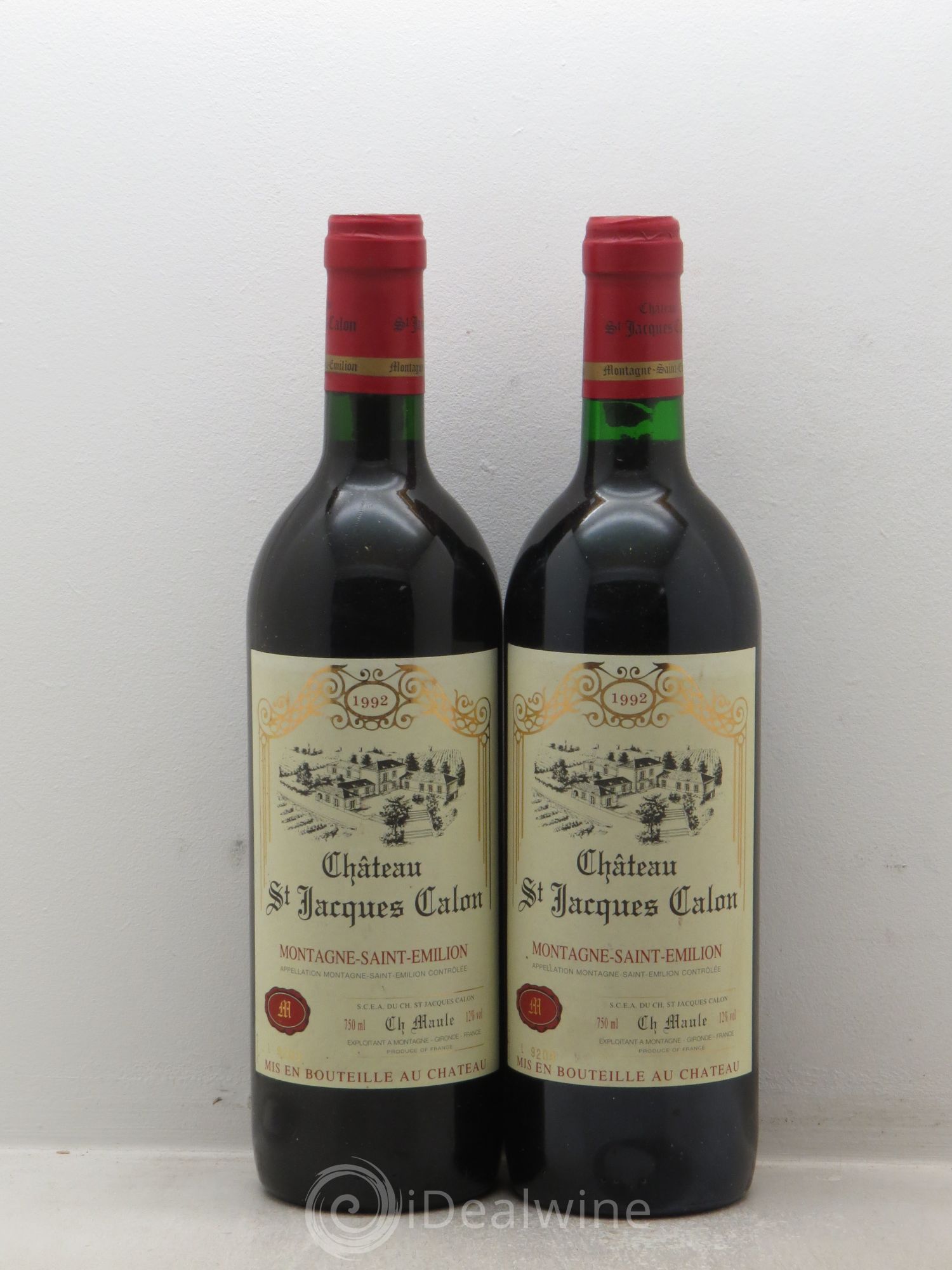 Montagne Saint-Émilion Château Saint Jacques Calon (sans prix de réserve) 1992 - Posten von 2 Flaschen - 0